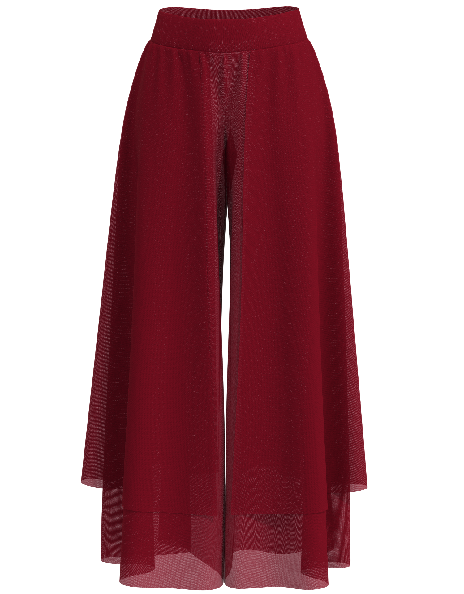 Double Layer Mesh Palazzo Pants