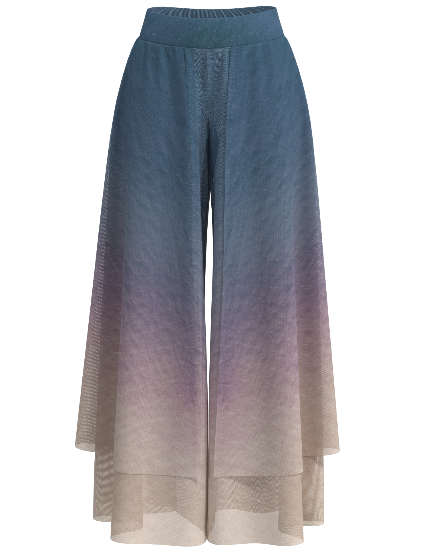 Double Layer Mesh Palazzo Pants