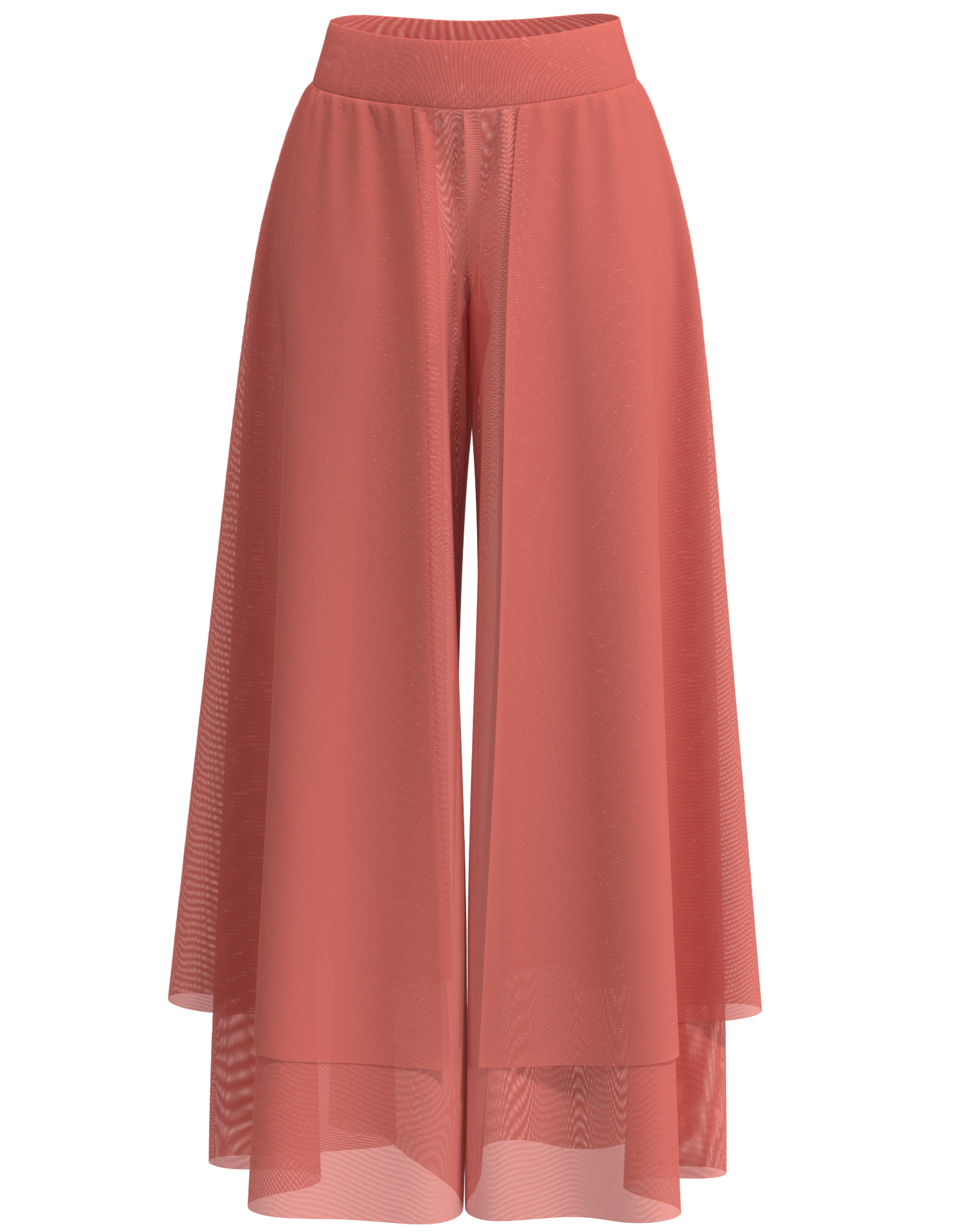 Double Layer Mesh Palazzo Pants