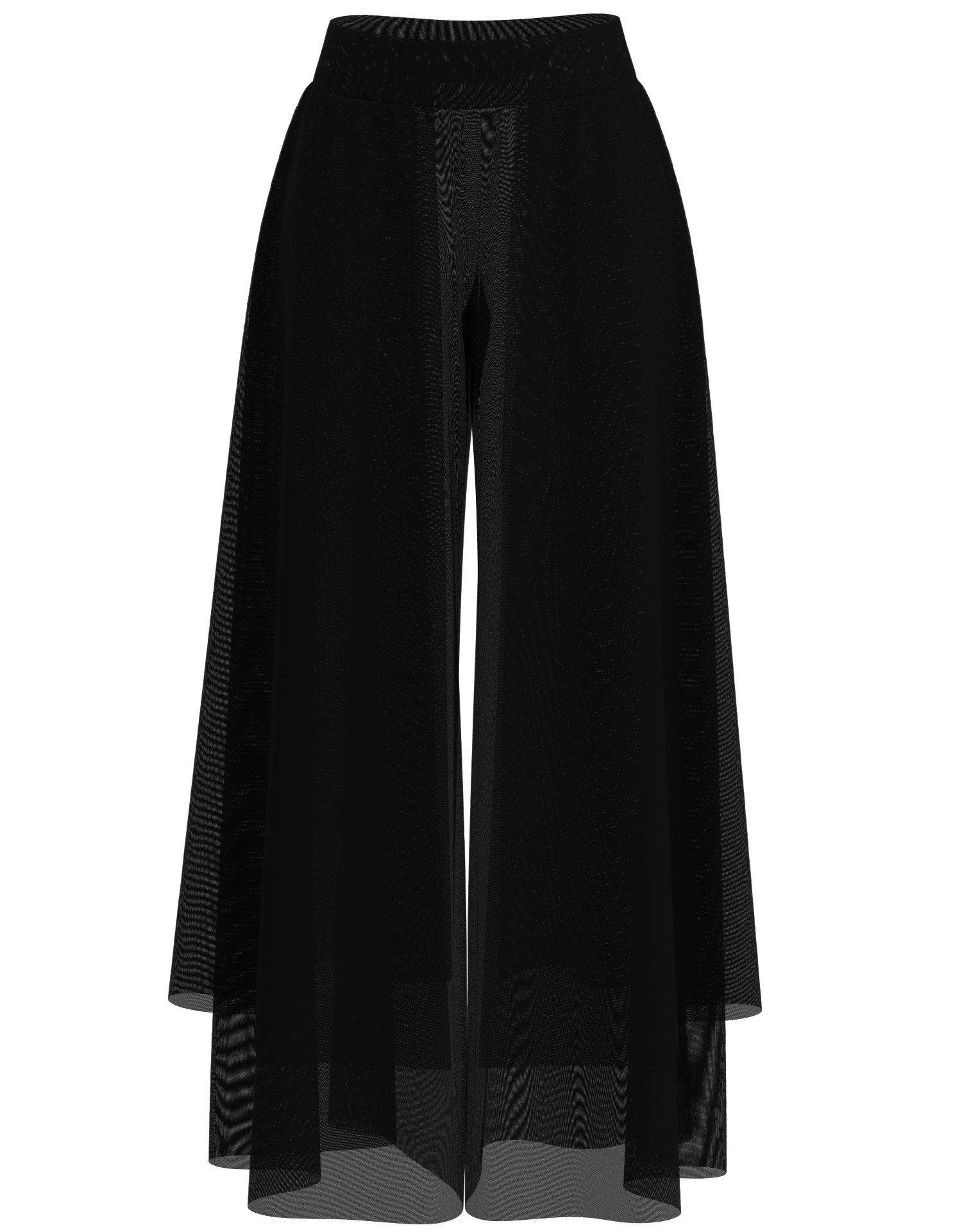 Double Layer Mesh Palazzo Pants