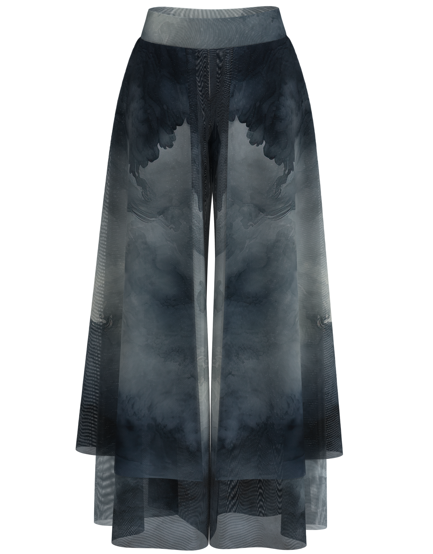 Double Layer Mesh Palazzo Pants