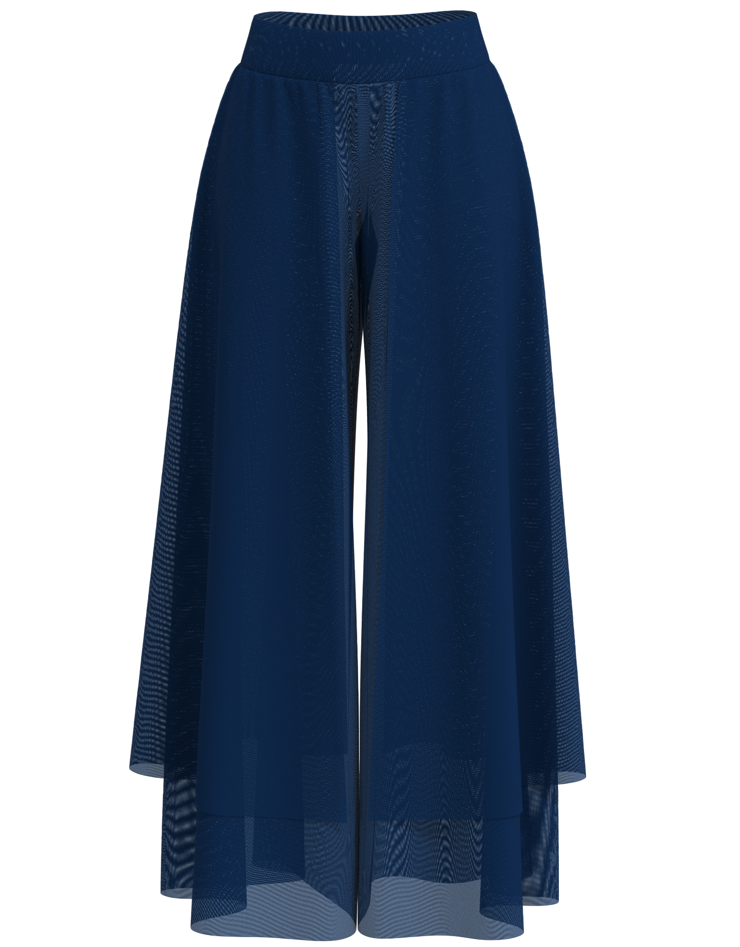 Double Layer Mesh Palazzo Pants