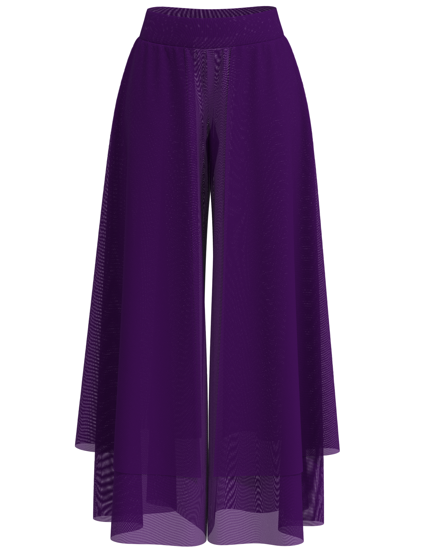 Double Layer Mesh Palazzo Pants