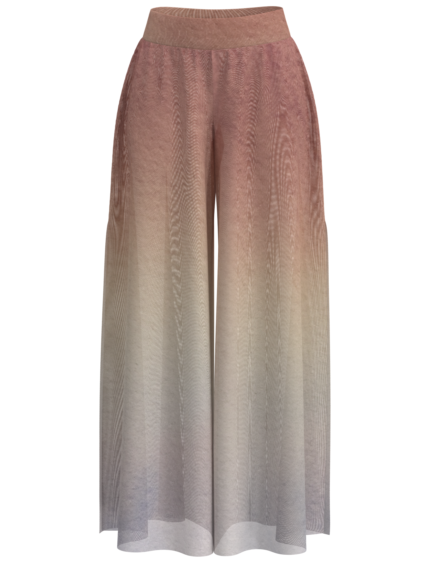 Side Slit Mesh Palazzo Pant