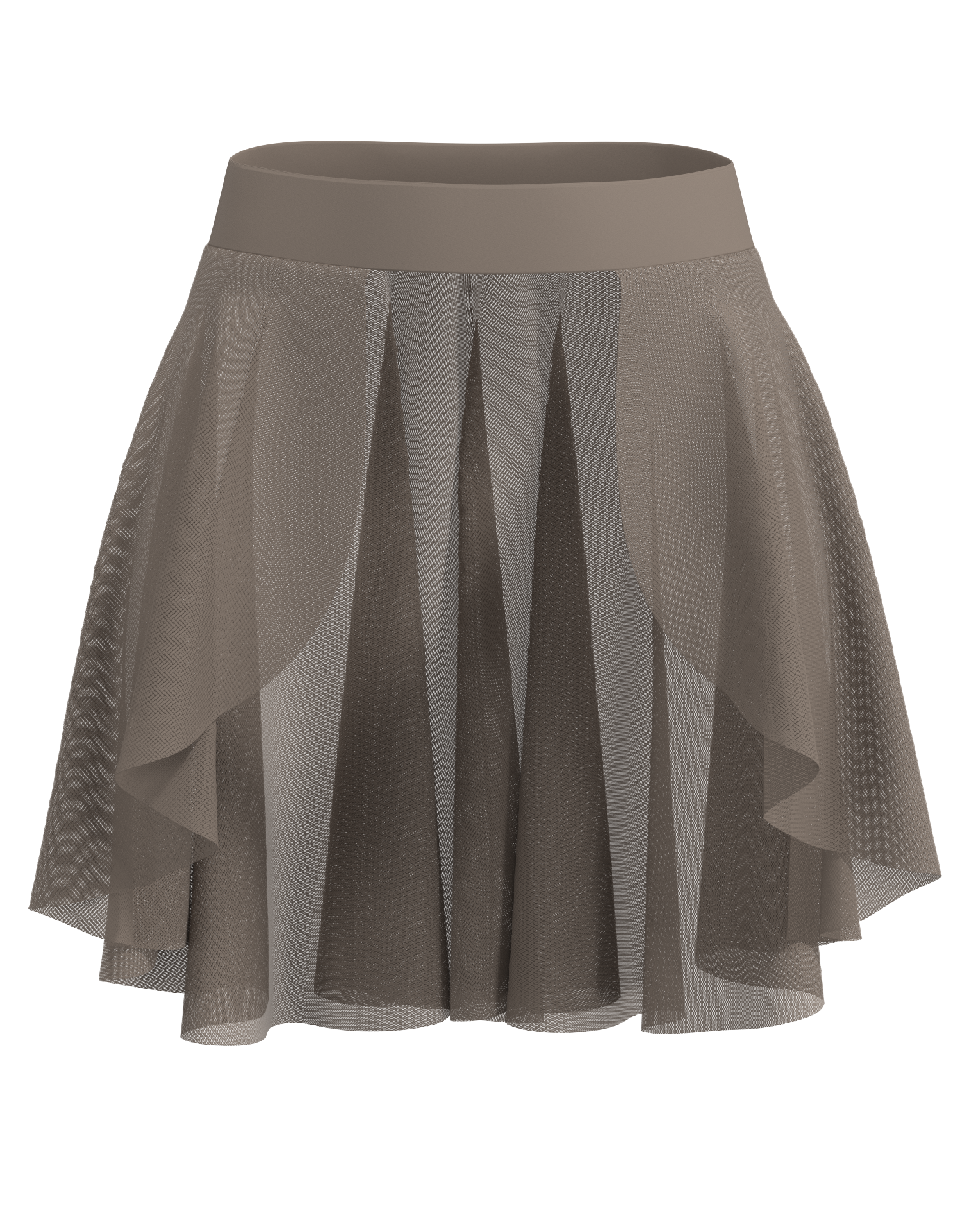 Hi-Lo Open Mesh Skirt