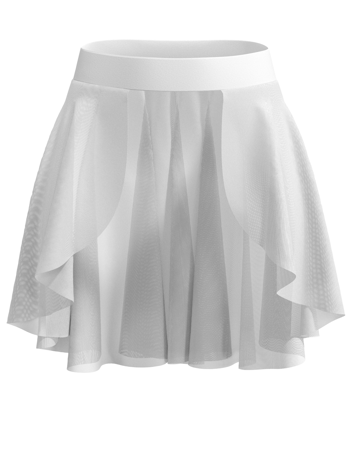 Hi-Lo Open Mesh Skirt