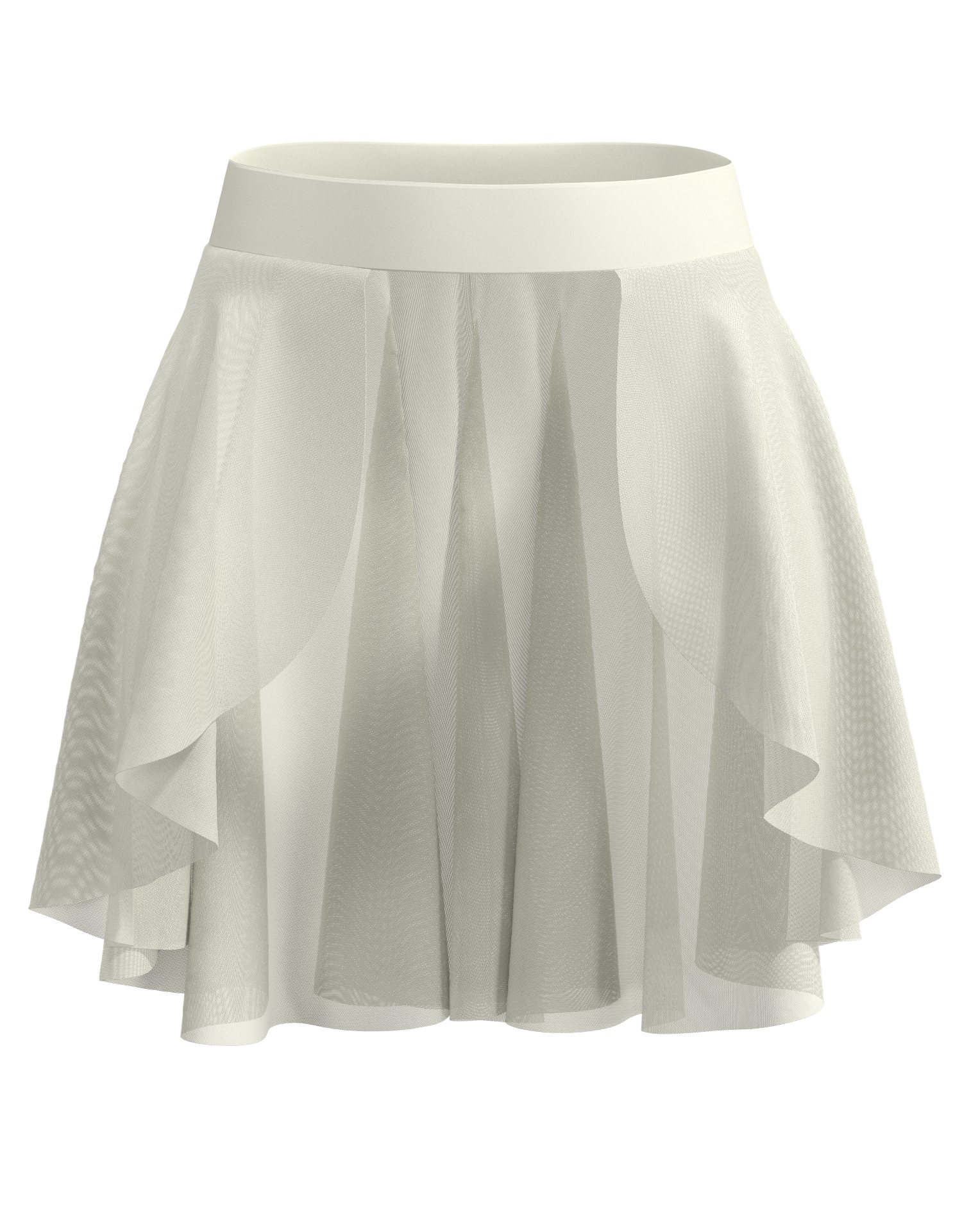 Hi-Lo Open Mesh Skirt