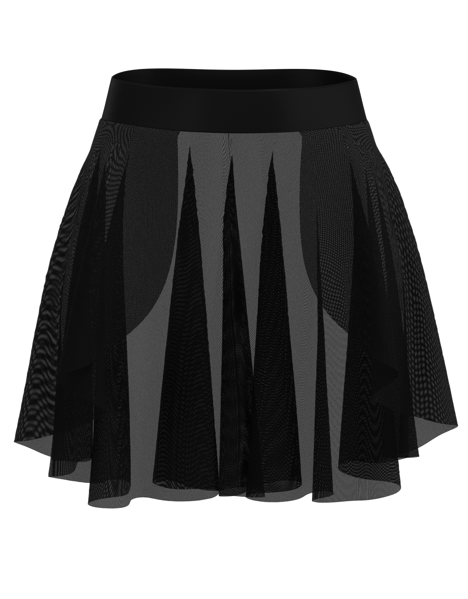 Hi-Lo Open Mesh Skirt