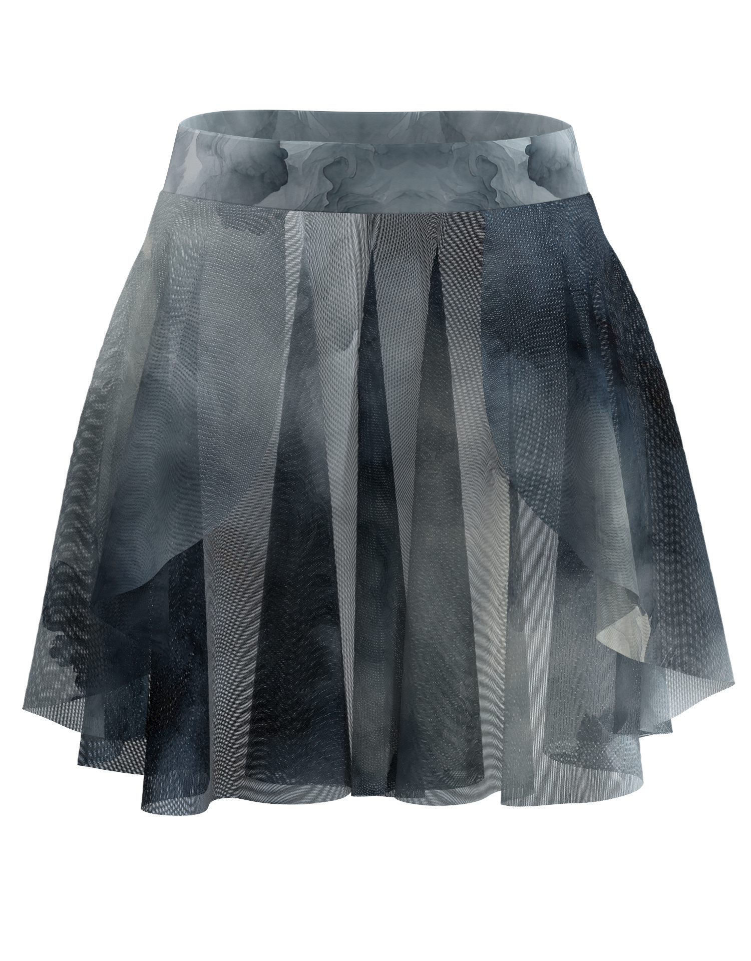 Hi-Lo Open Mesh Skirt