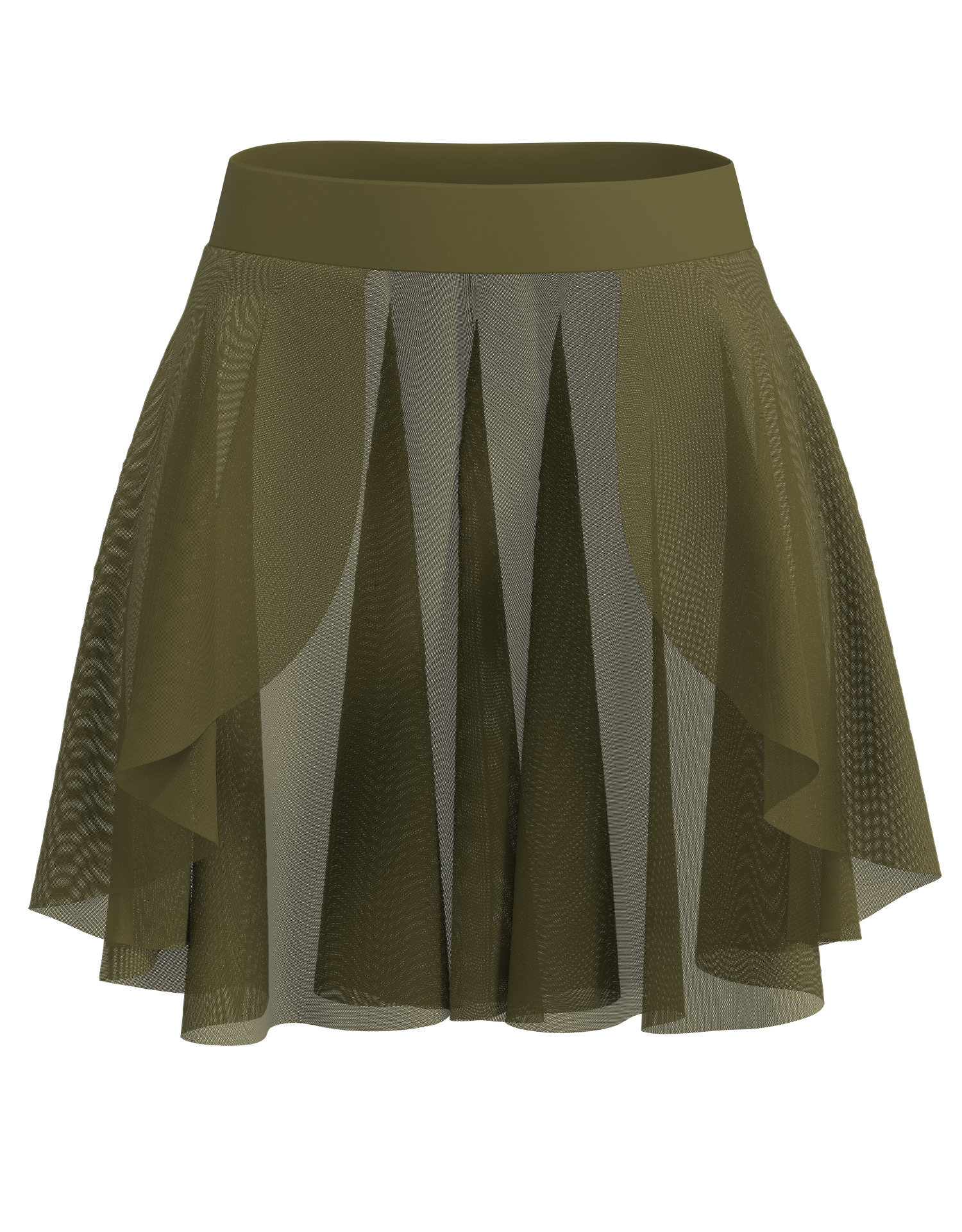 Hi-Lo Open Mesh Skirt