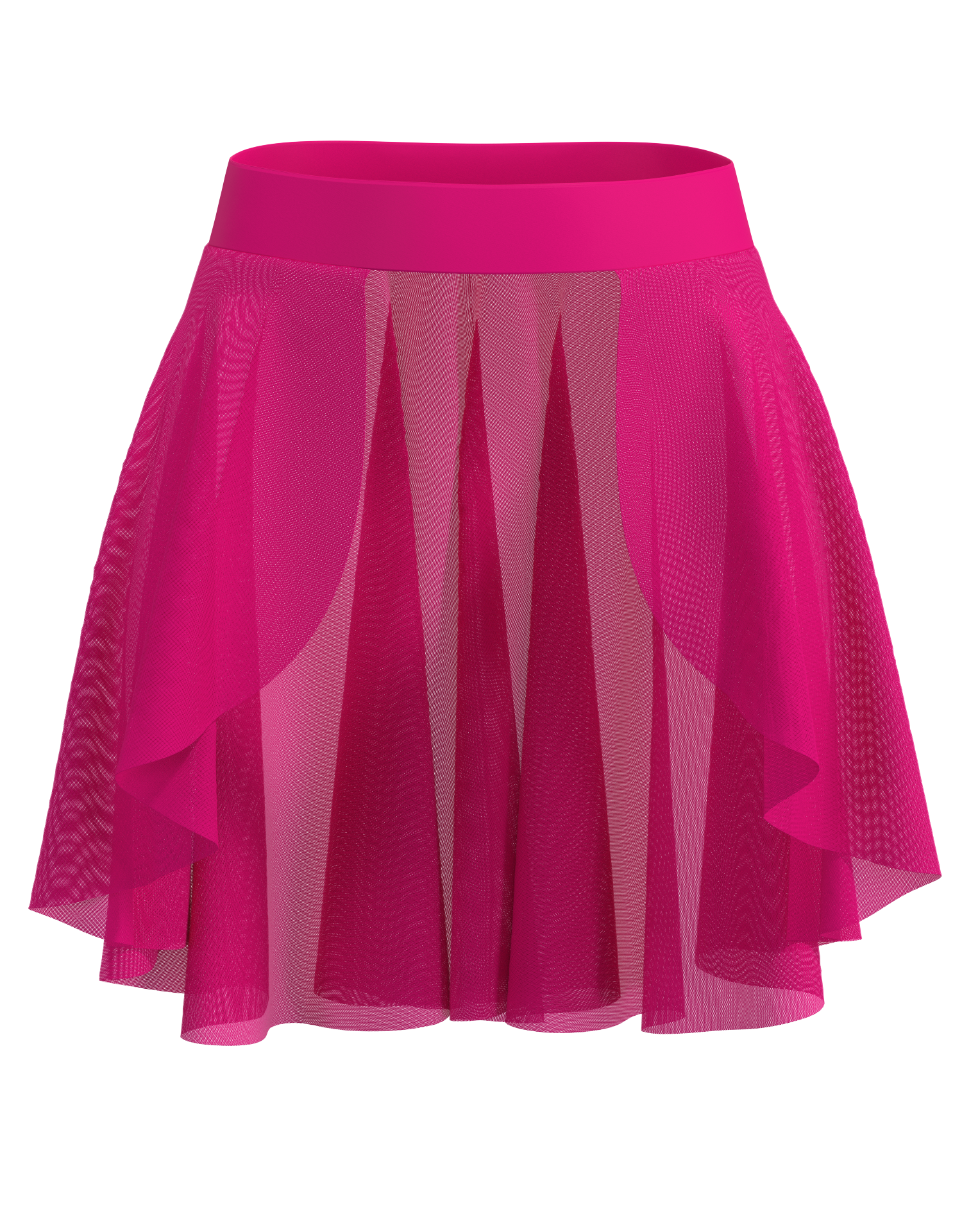 Hi-Lo Open Mesh Skirt