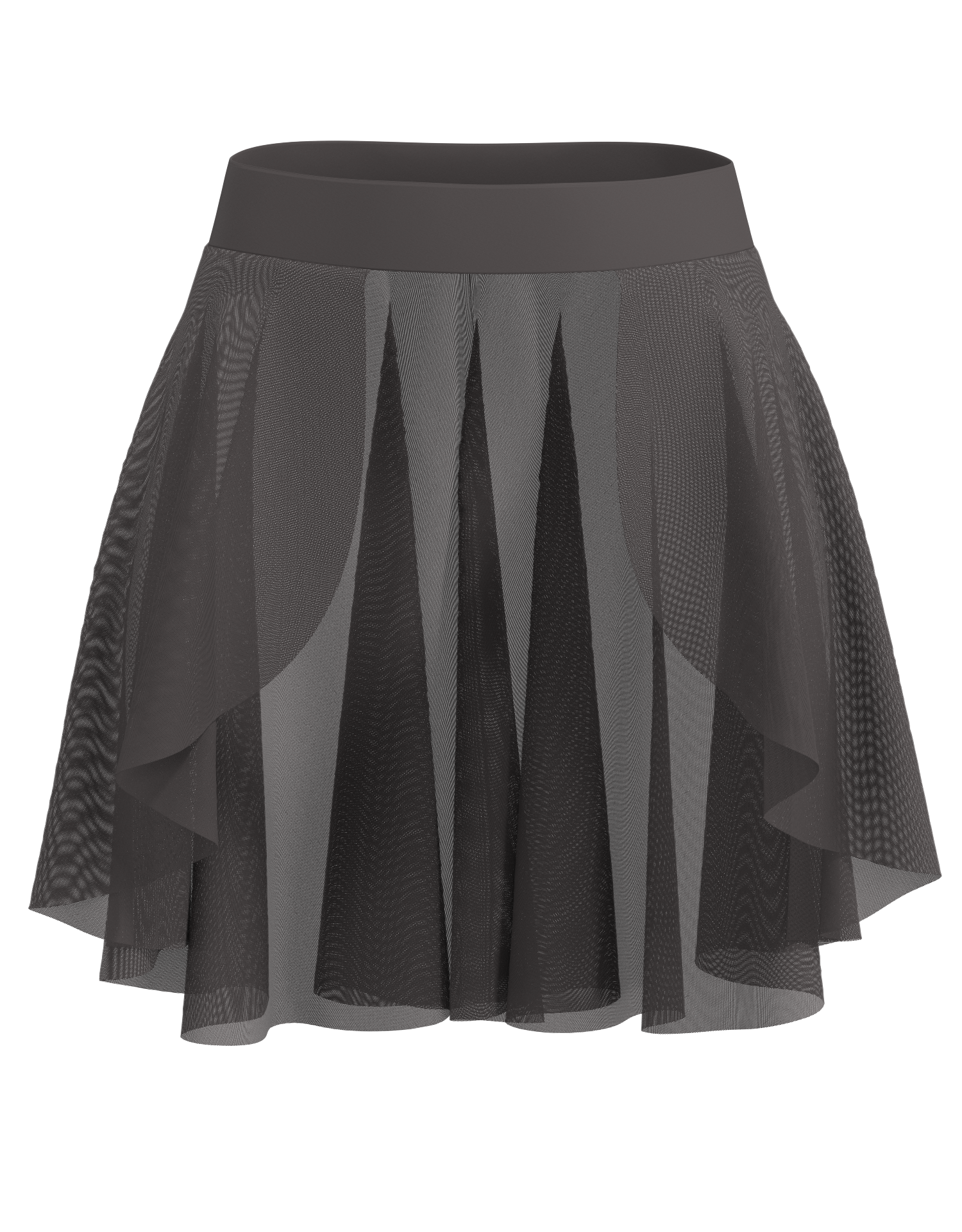 Hi-Lo Open Mesh Skirt