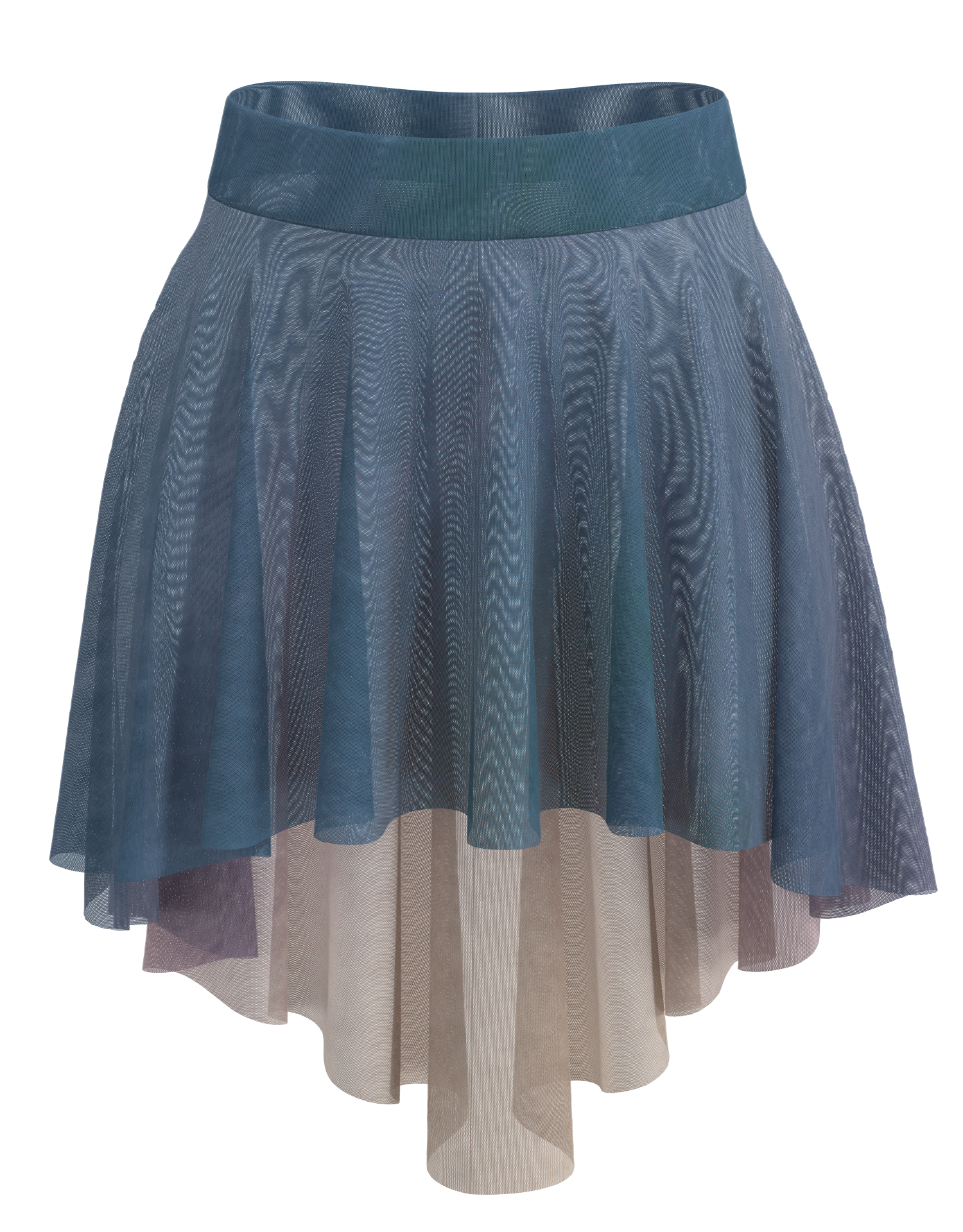 High-Lo Mesh Skirt