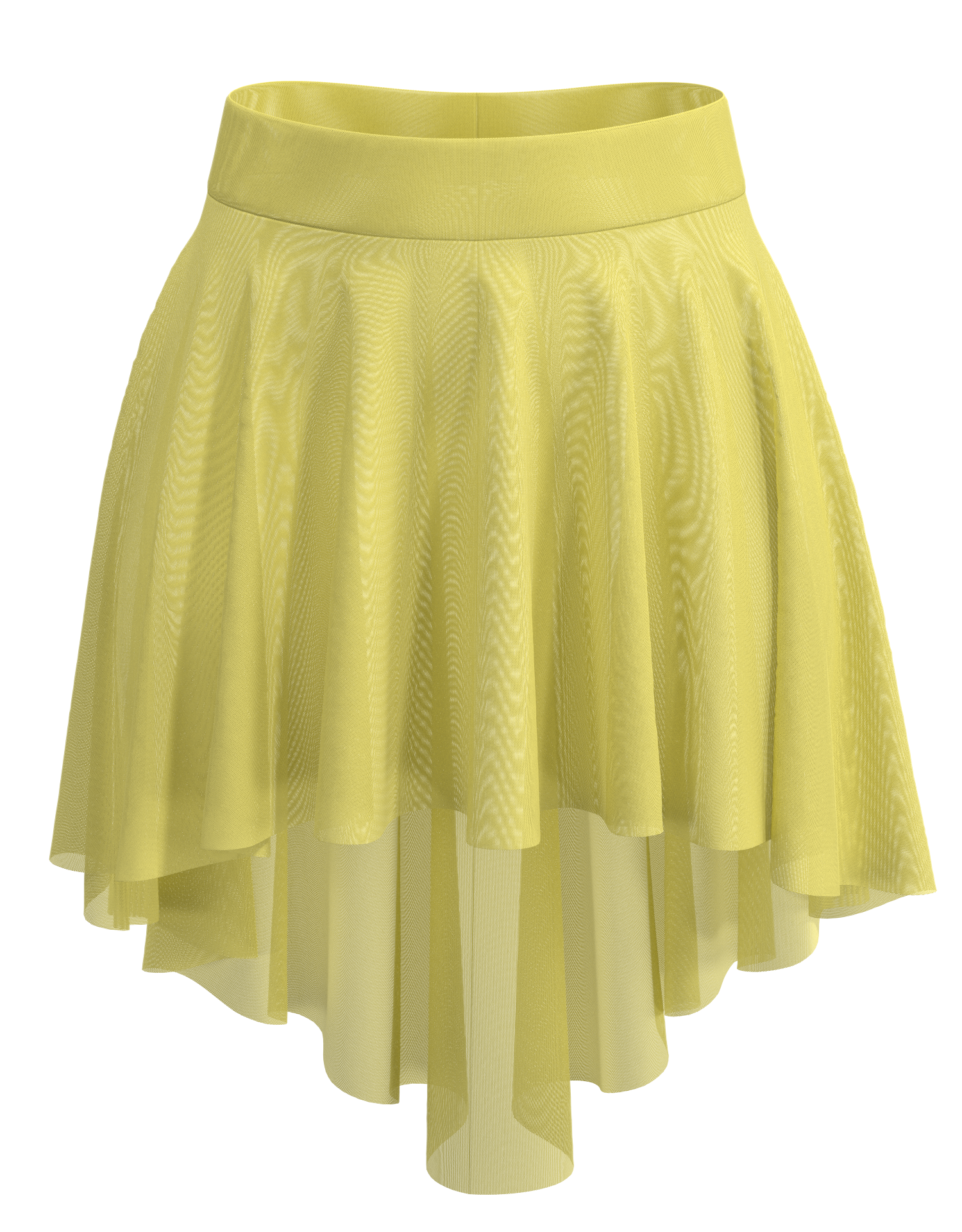 High-Lo Mesh Skirt