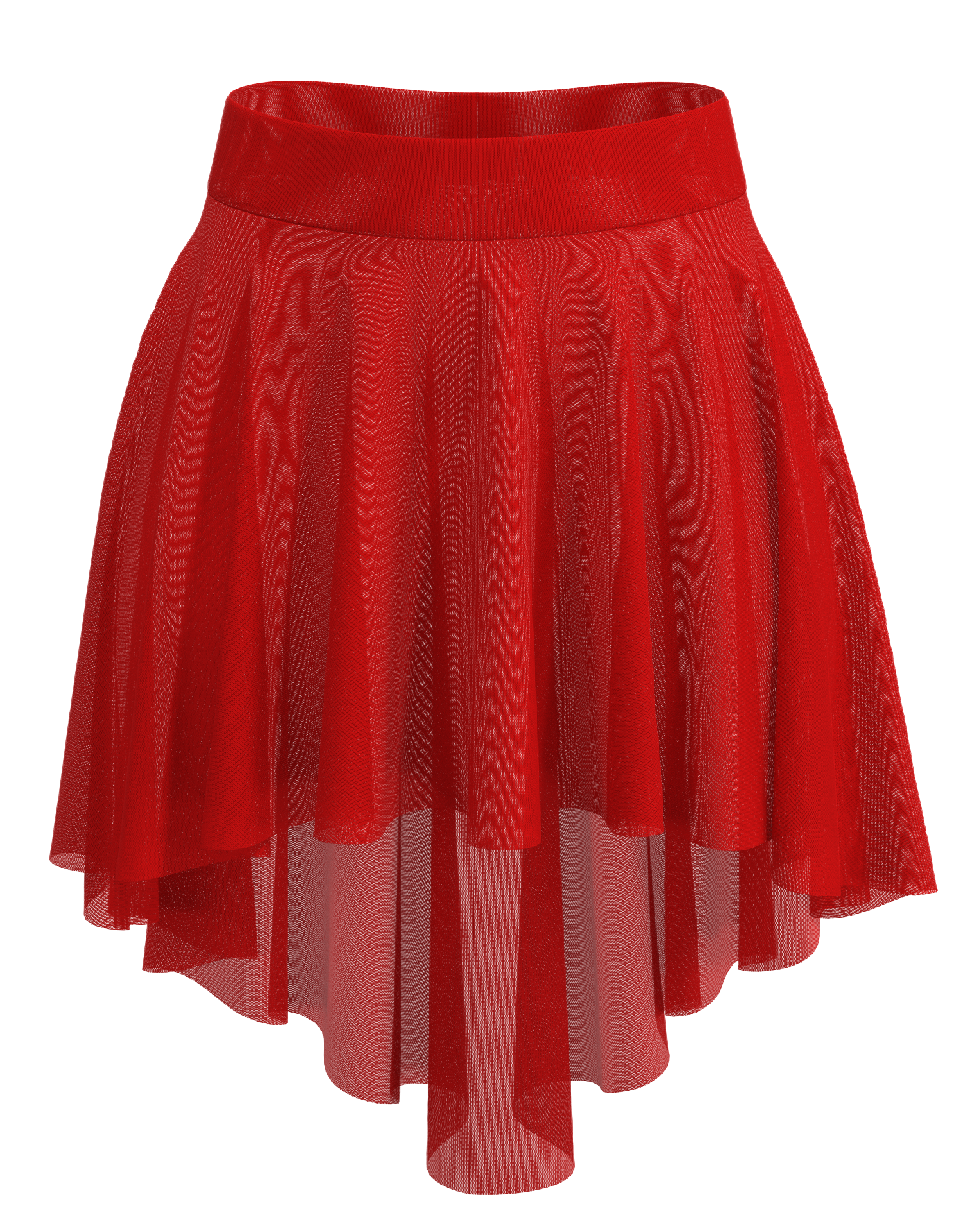 High-Lo Mesh Skirt
