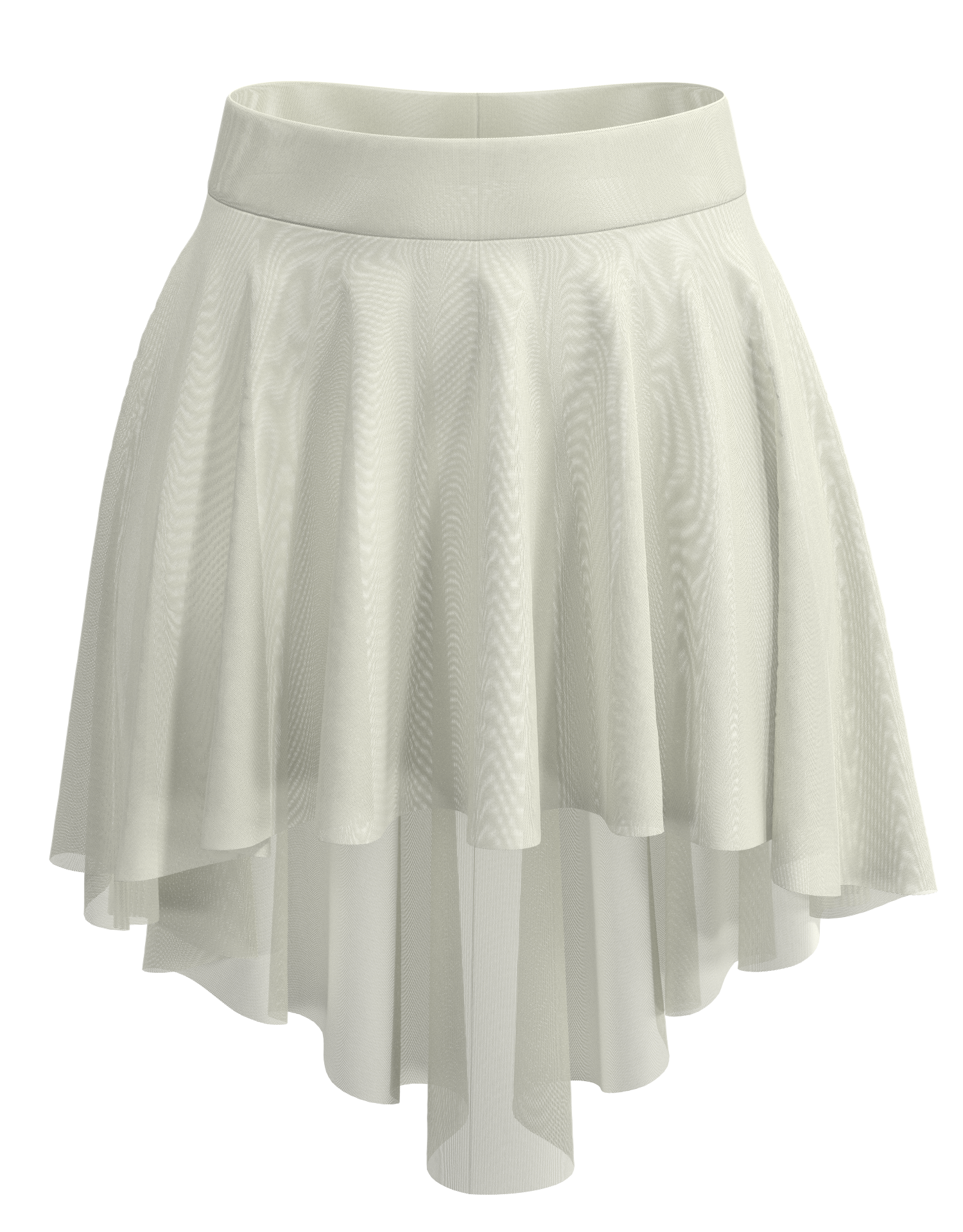 High-Lo Mesh Skirt