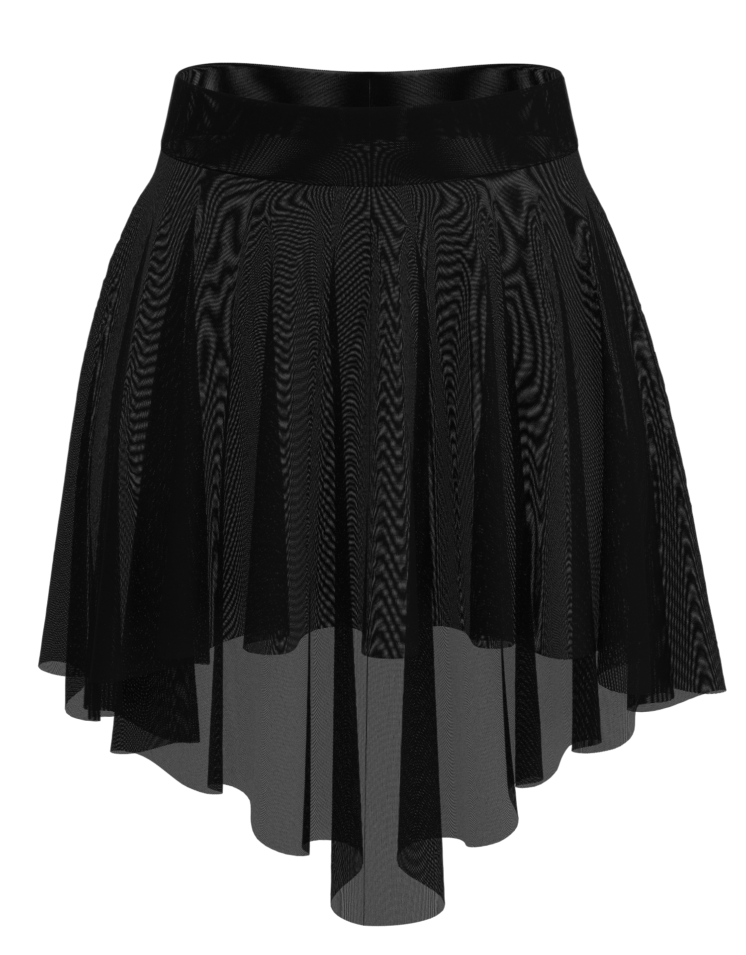 High-Lo Mesh Skirt