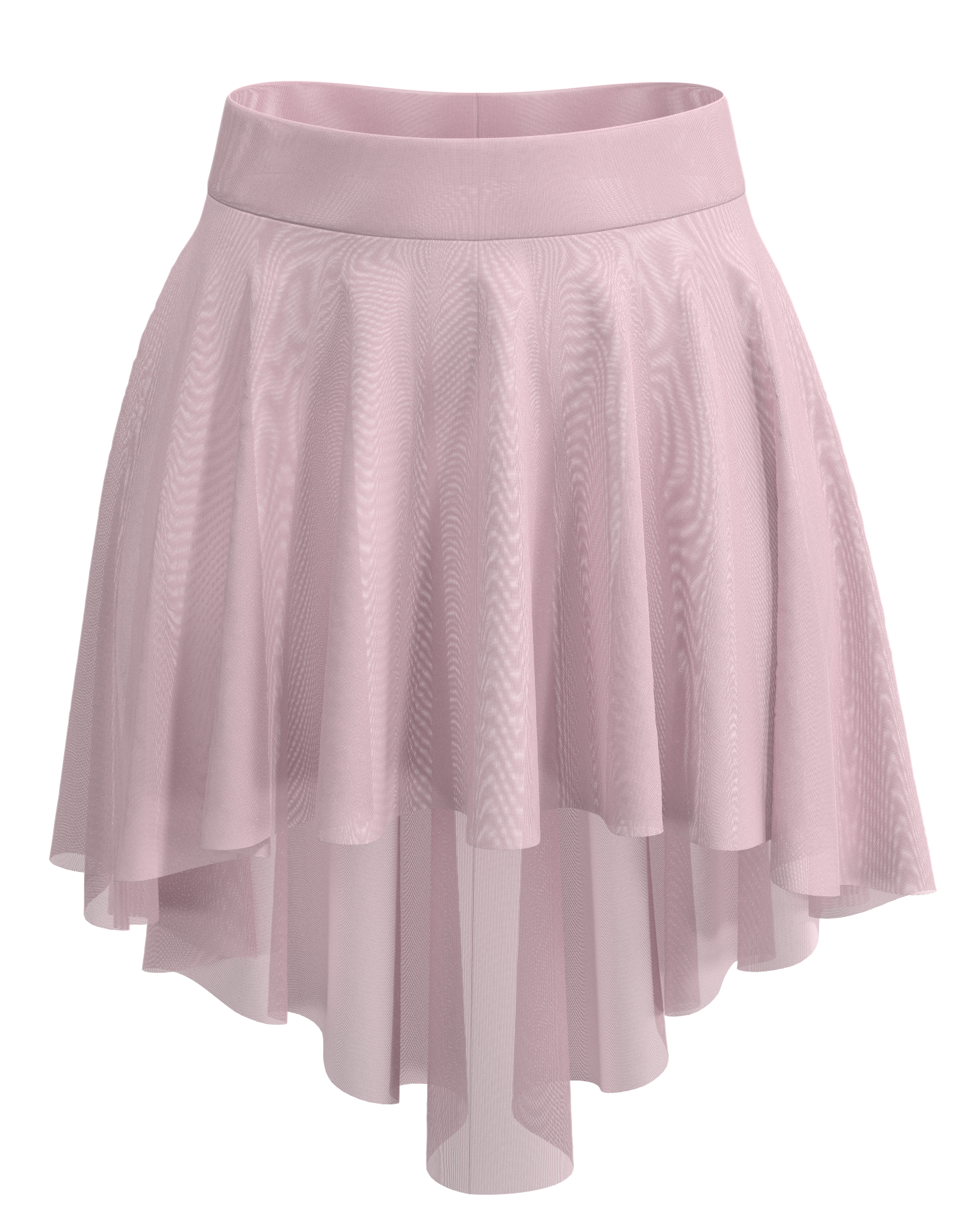 High-Lo Mesh Skirt