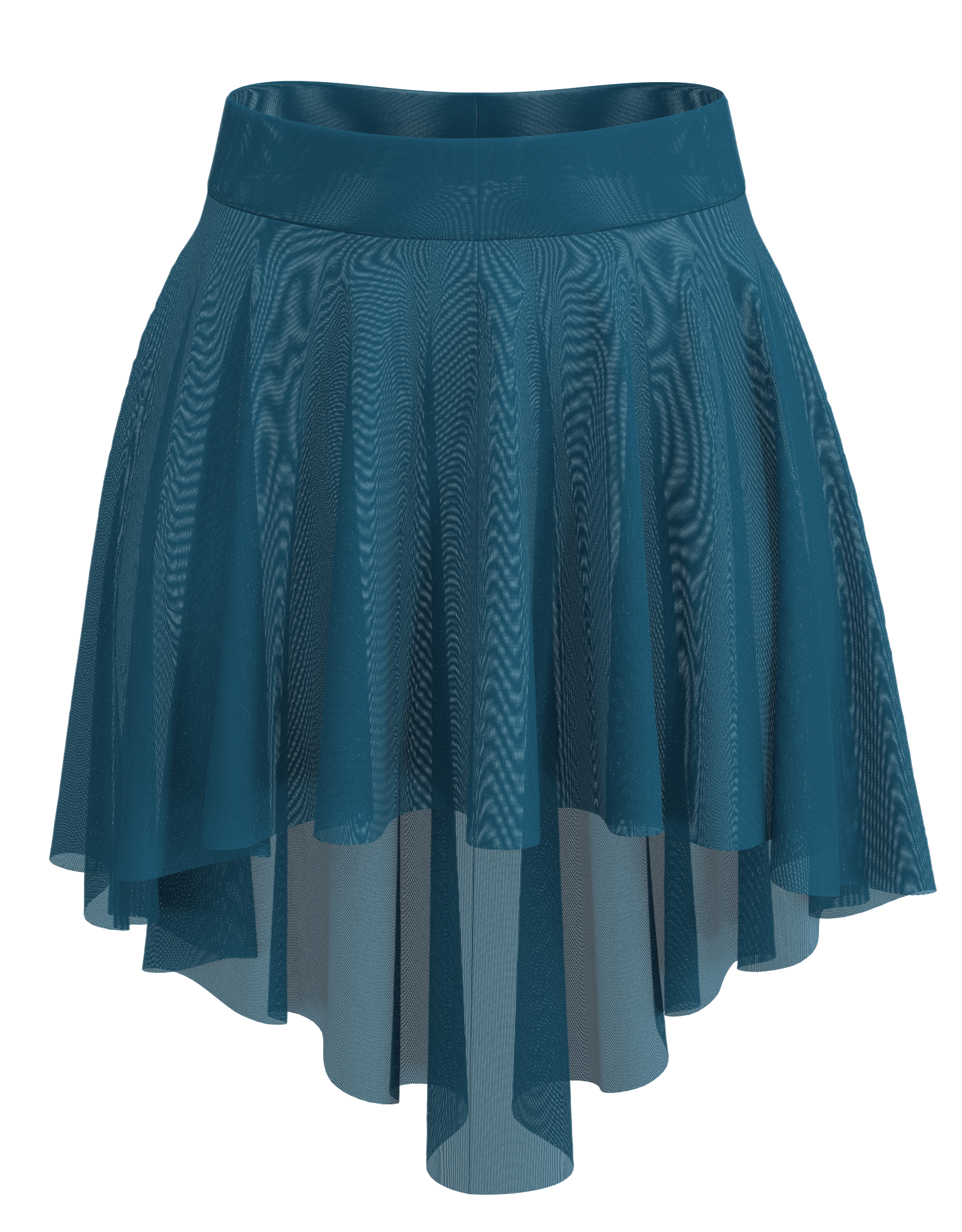 High-Lo Mesh Skirt