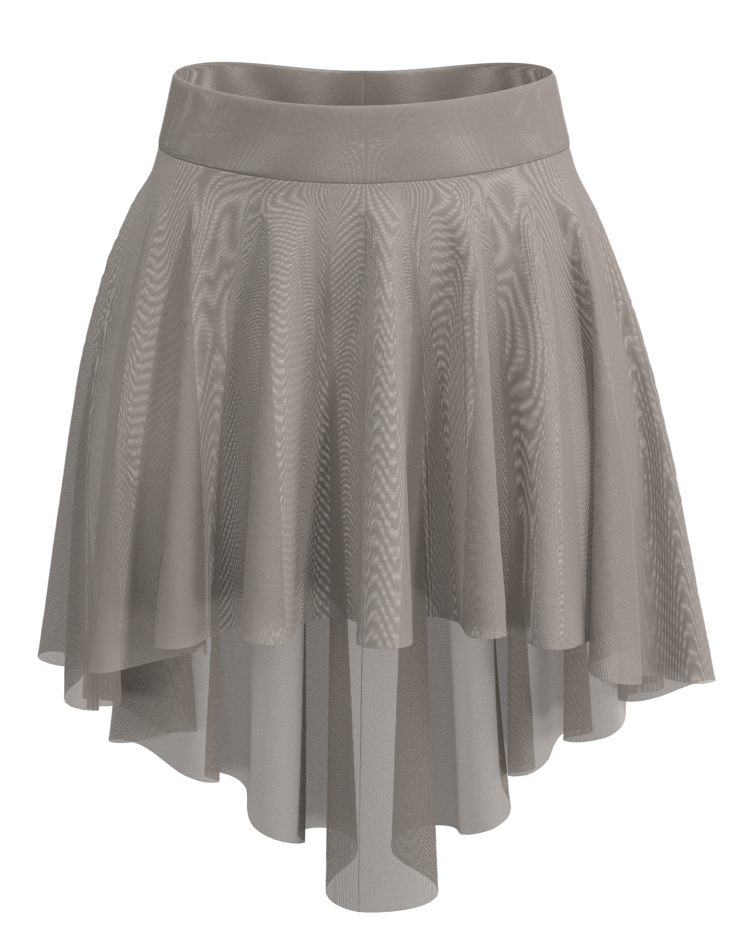 High-Lo Mesh Skirt