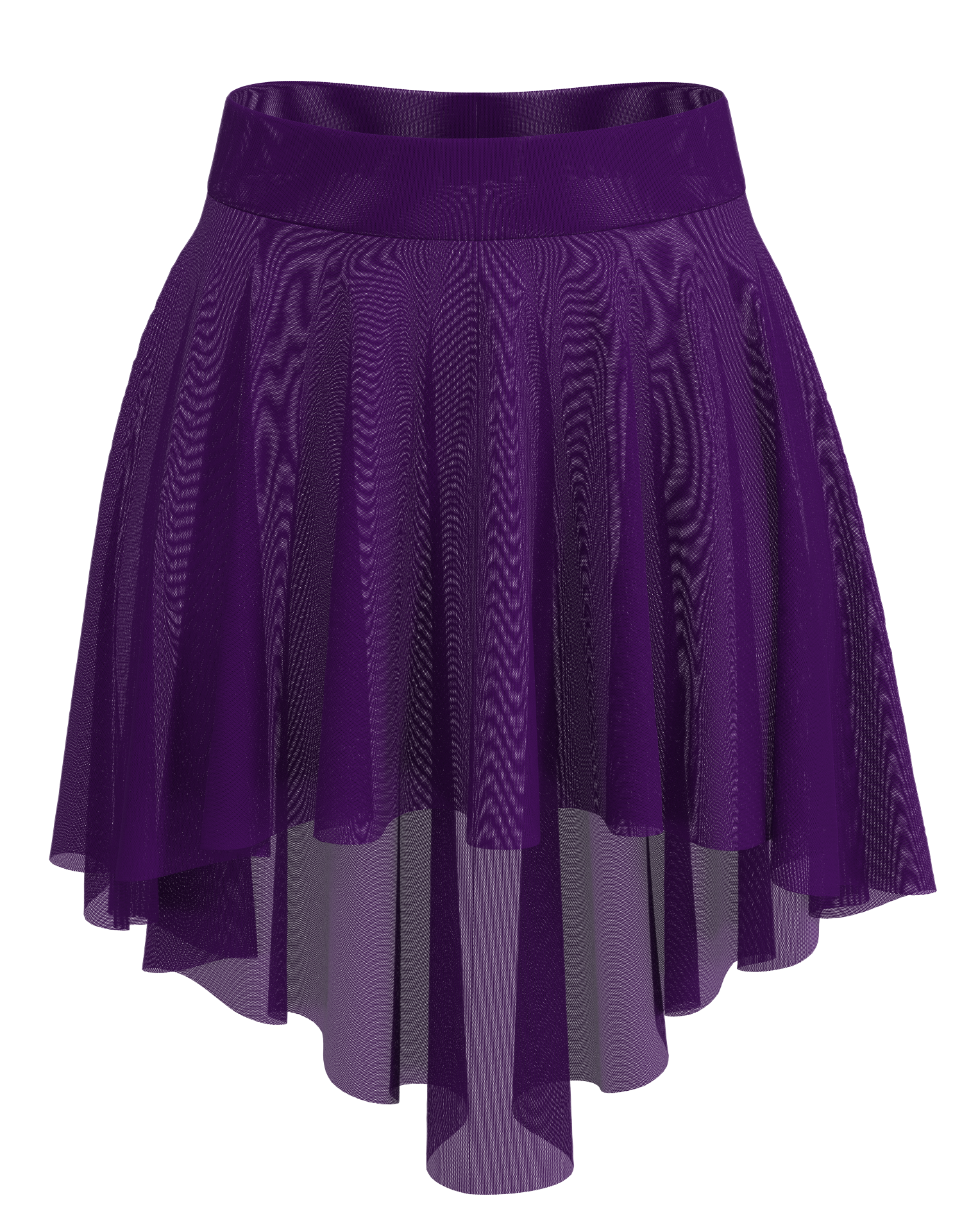 High-Lo Mesh Skirt