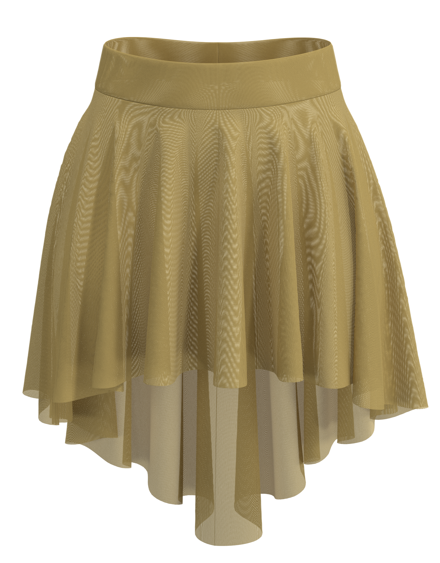 High-Lo Mesh Skirt