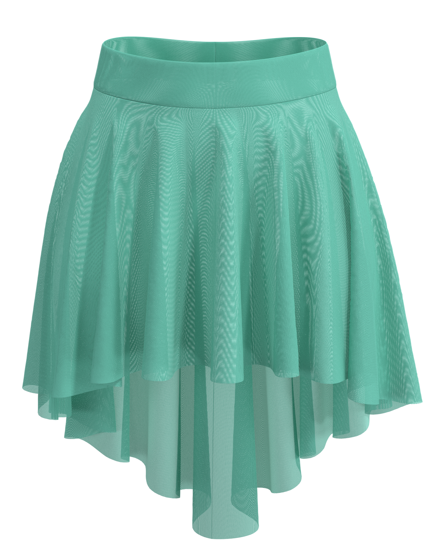 High-Lo Mesh Skirt