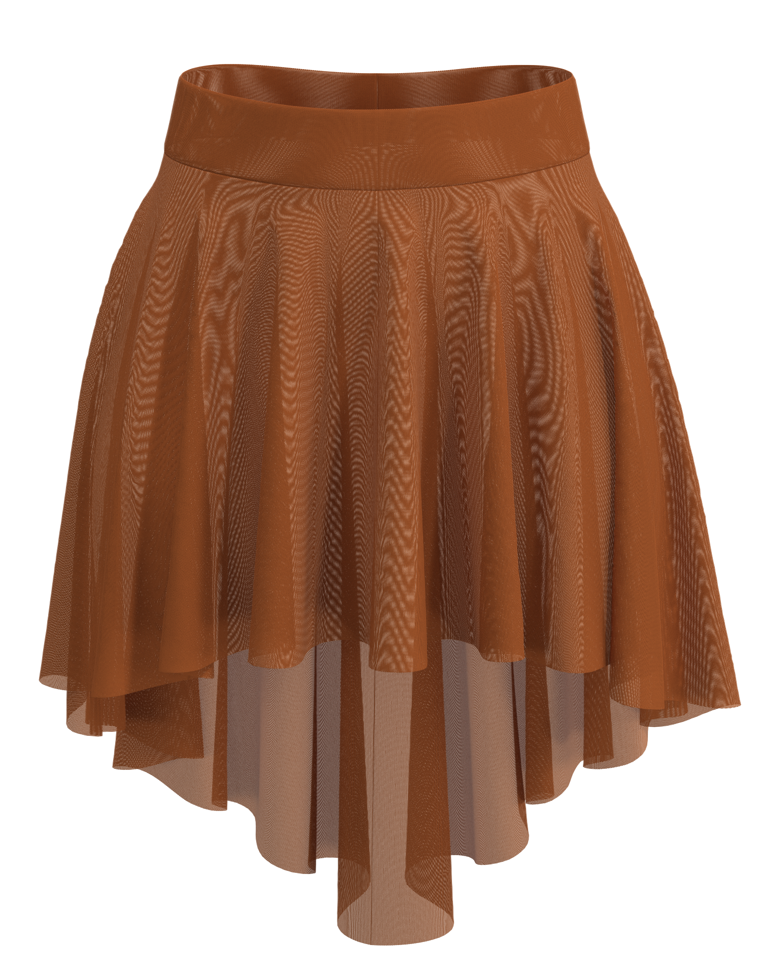 High-Lo Mesh Skirt