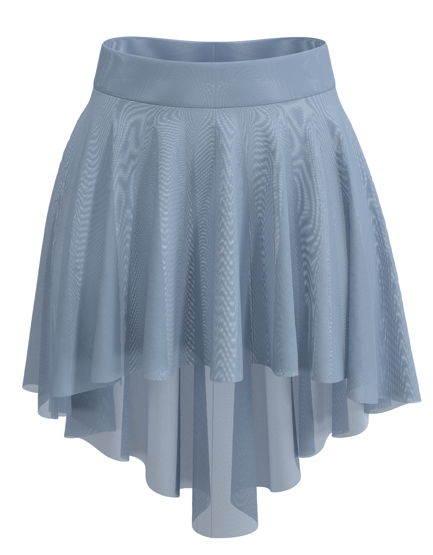 High-Lo Mesh Skirt
