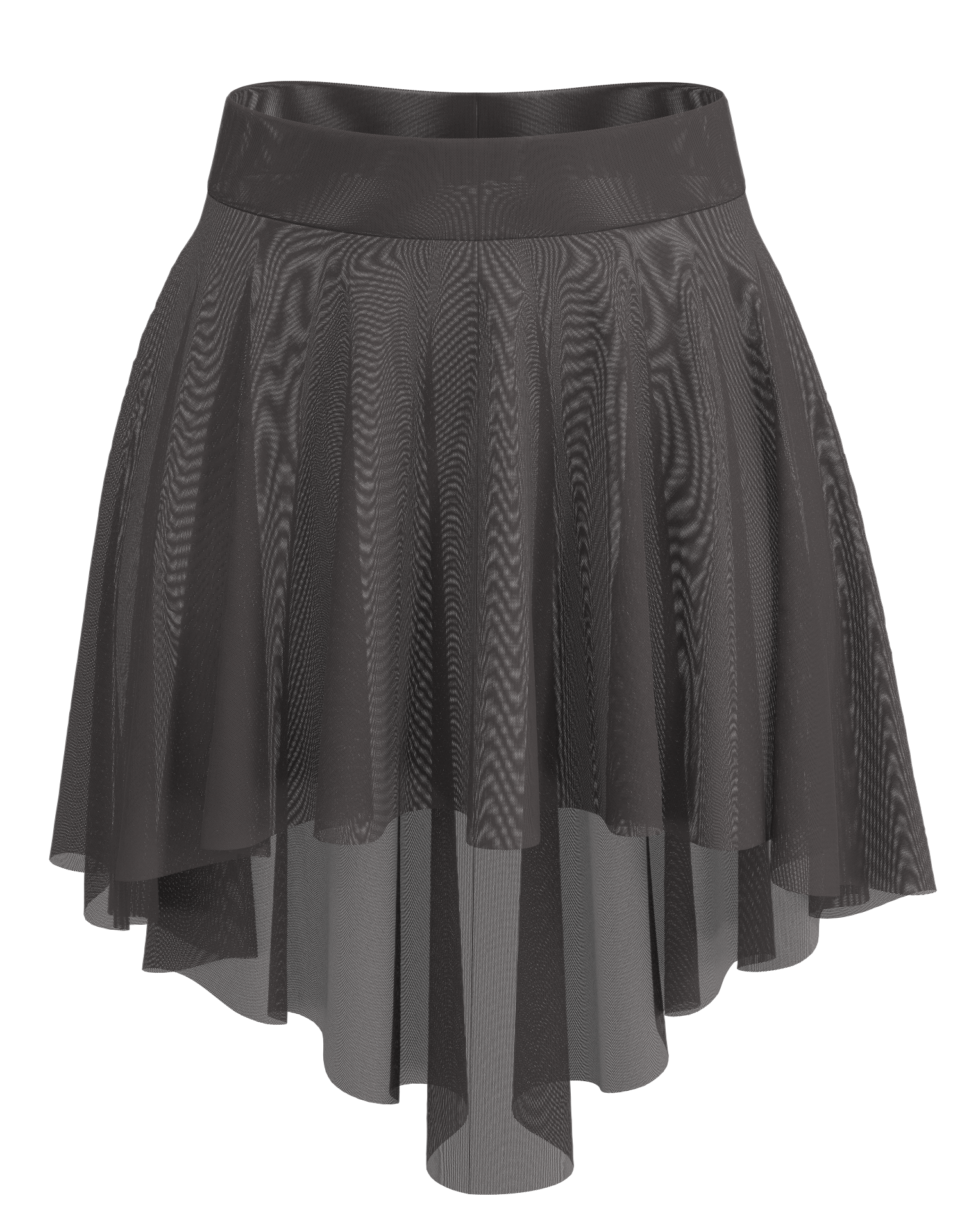 High-Lo Mesh Skirt