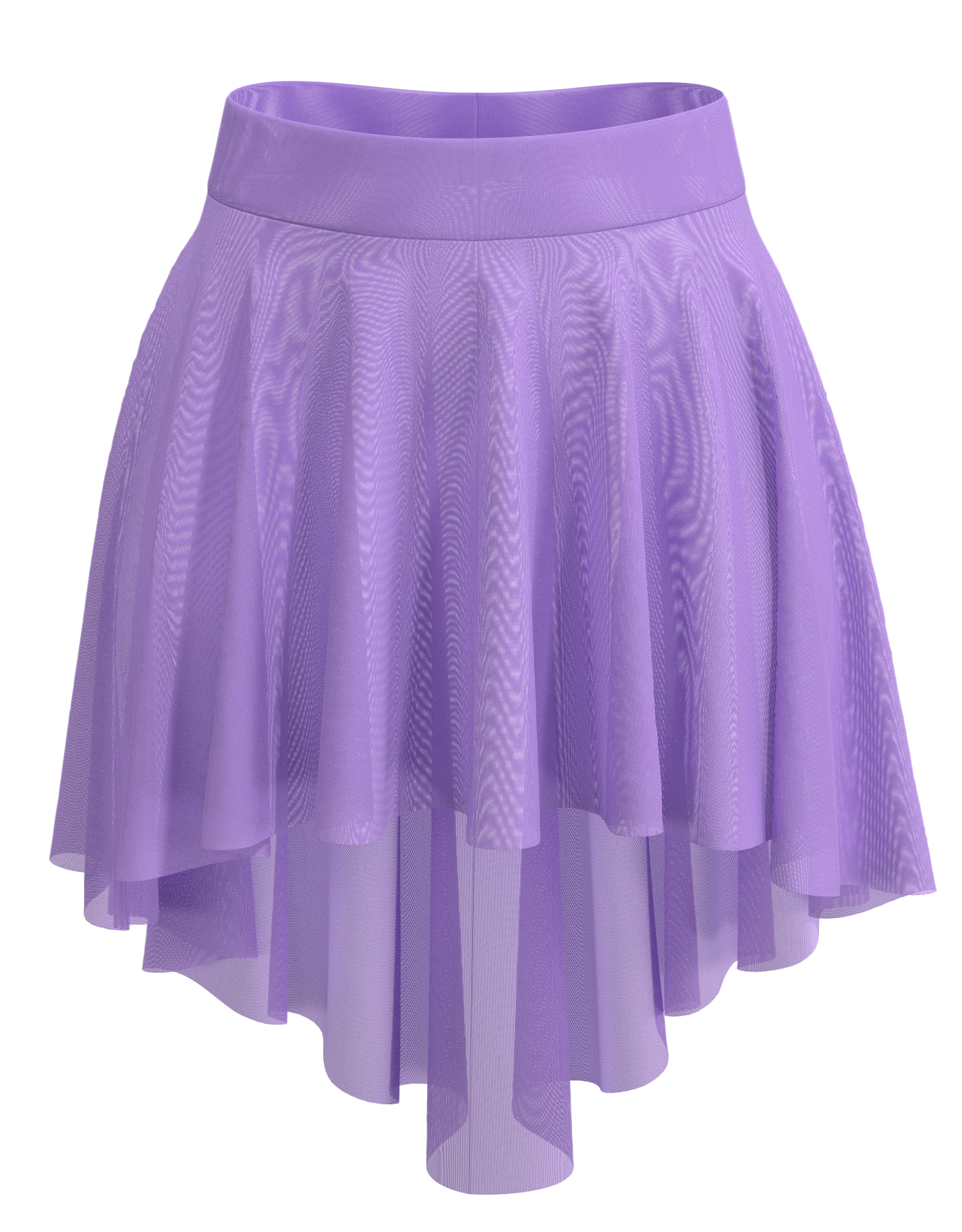 High-Lo Mesh Skirt