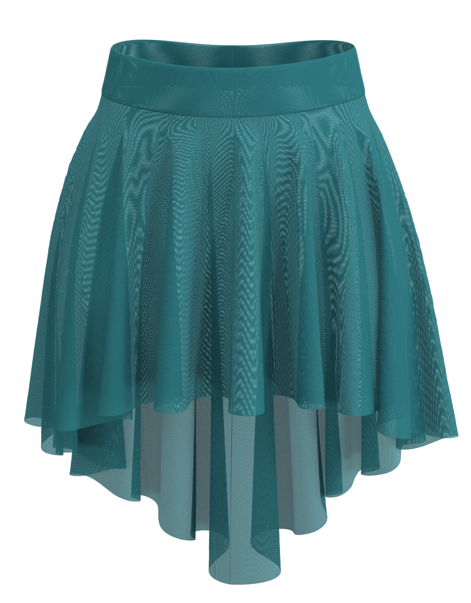 High-Lo Mesh Skirt