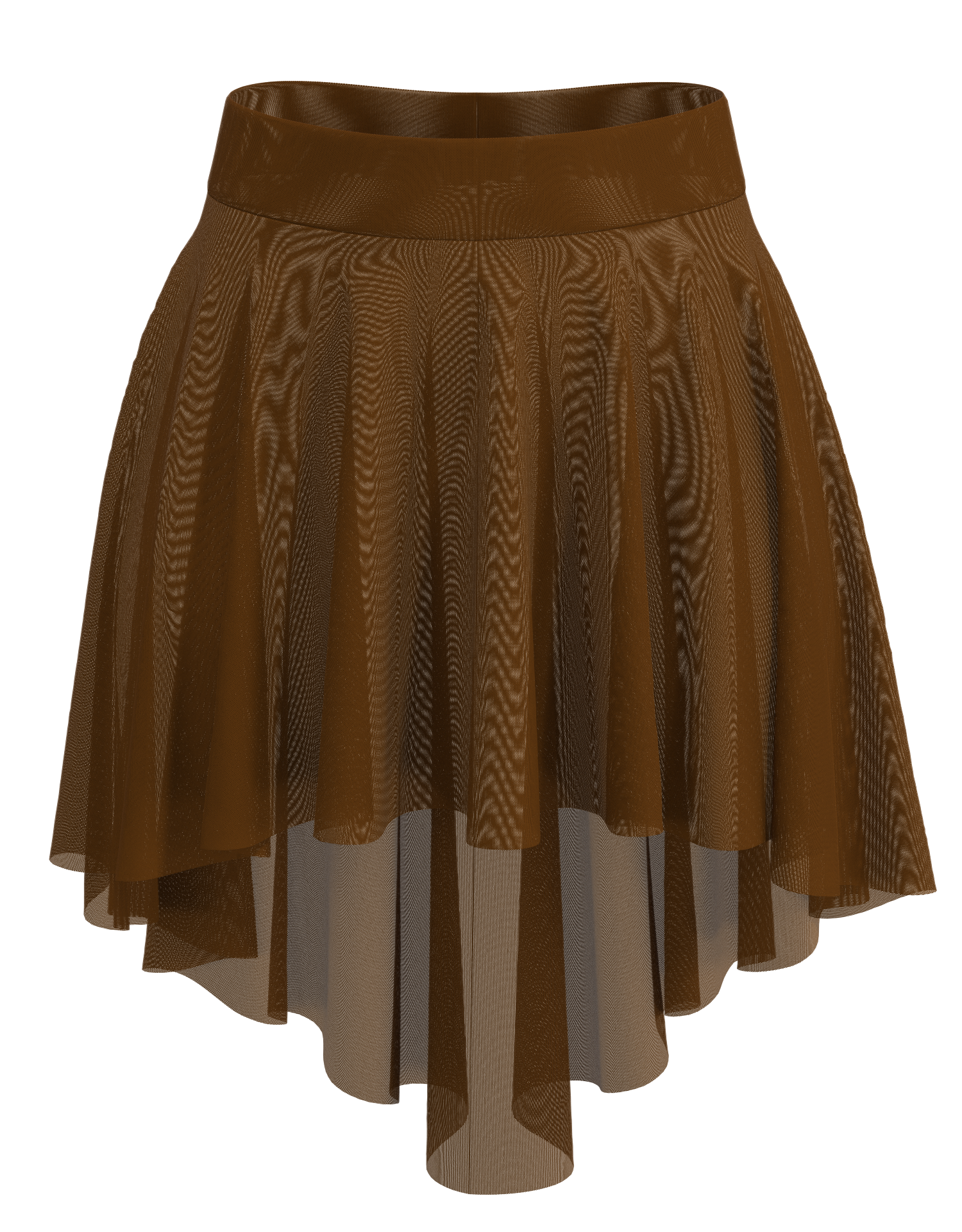 High-Lo Mesh Skirt