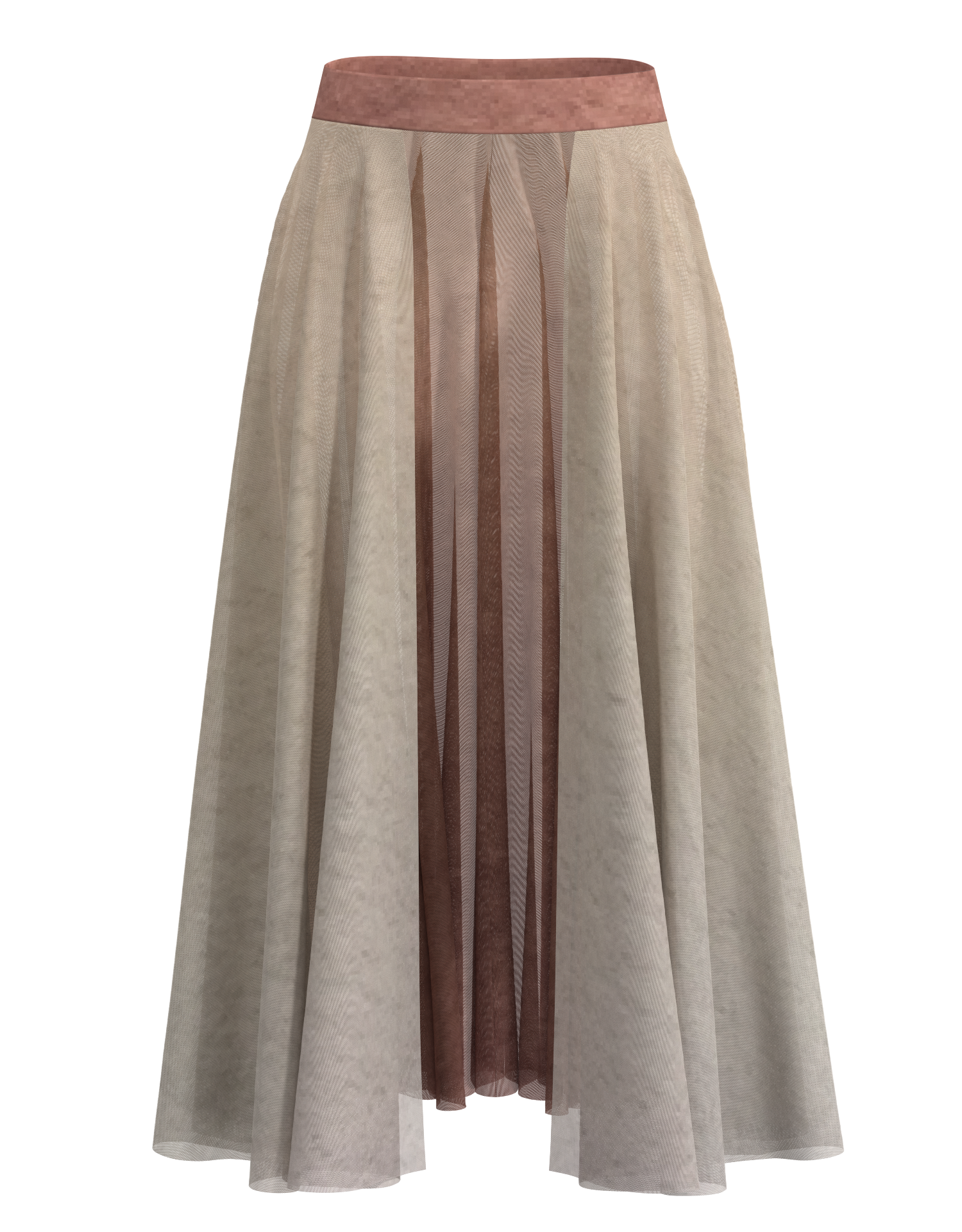 Long Mesh Open Skirt