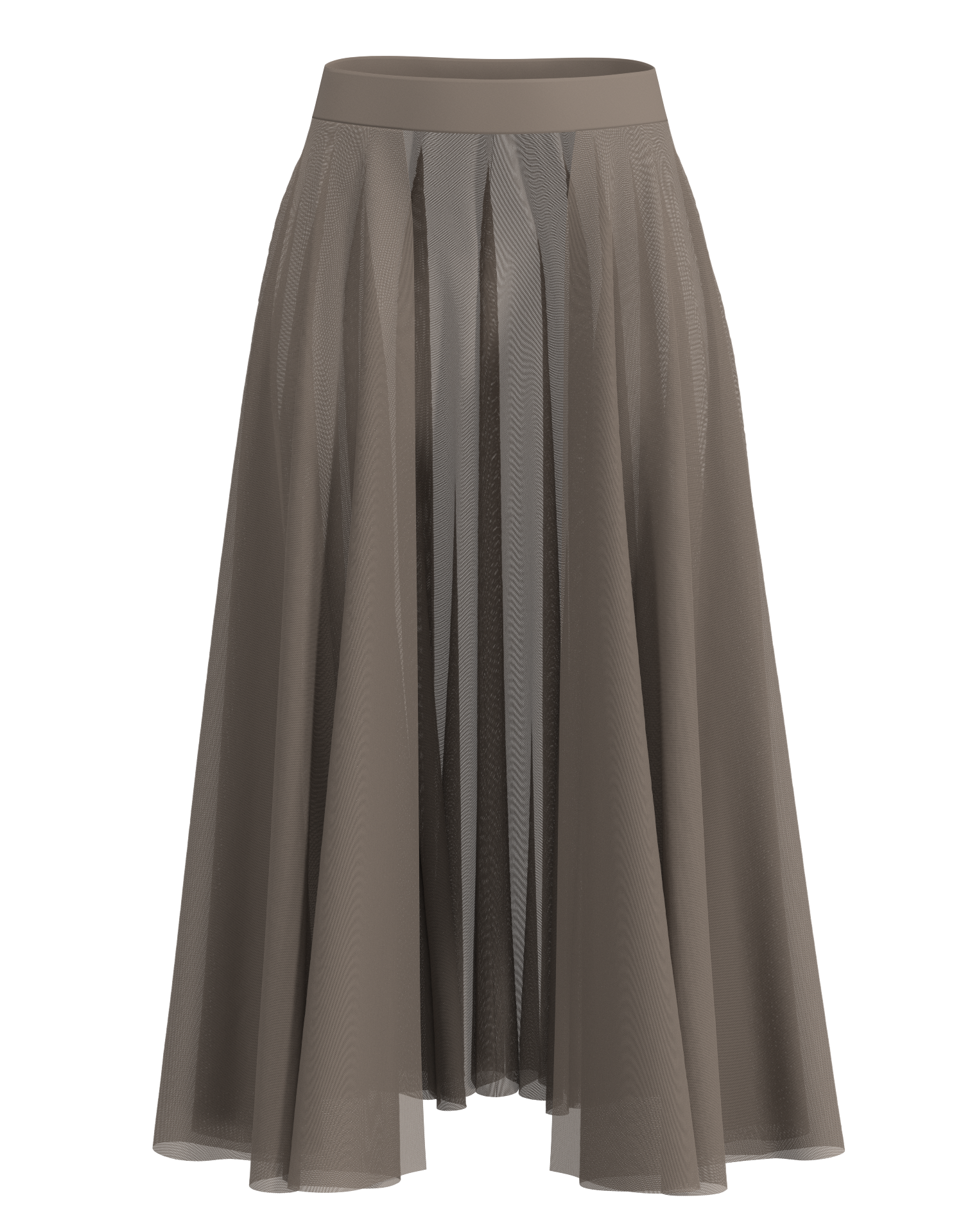 Long Mesh Open Skirt