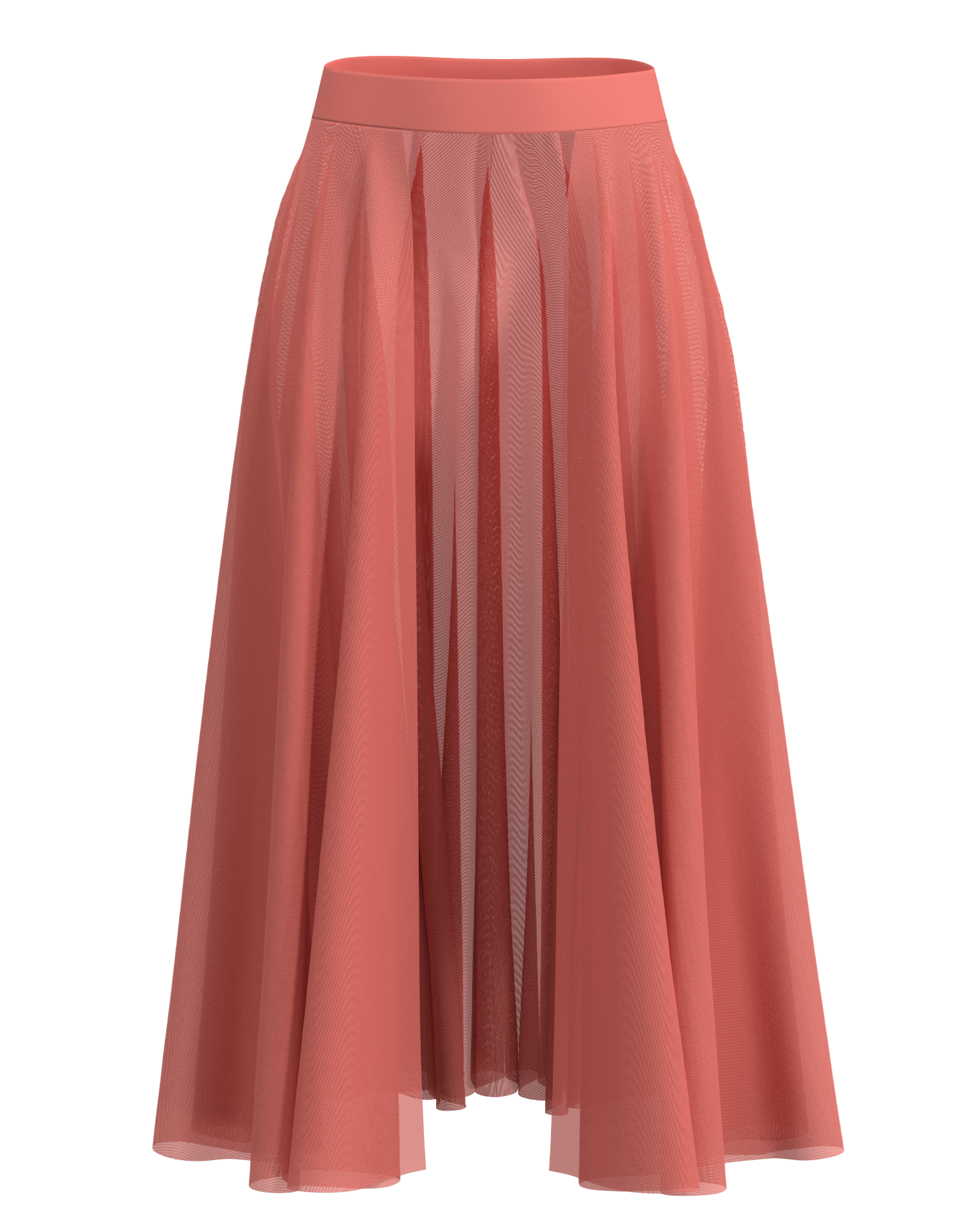 Long Mesh Open Skirt