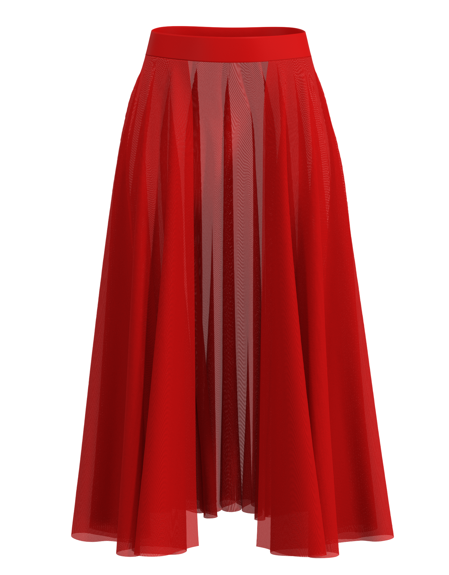 Long Mesh Open Skirt