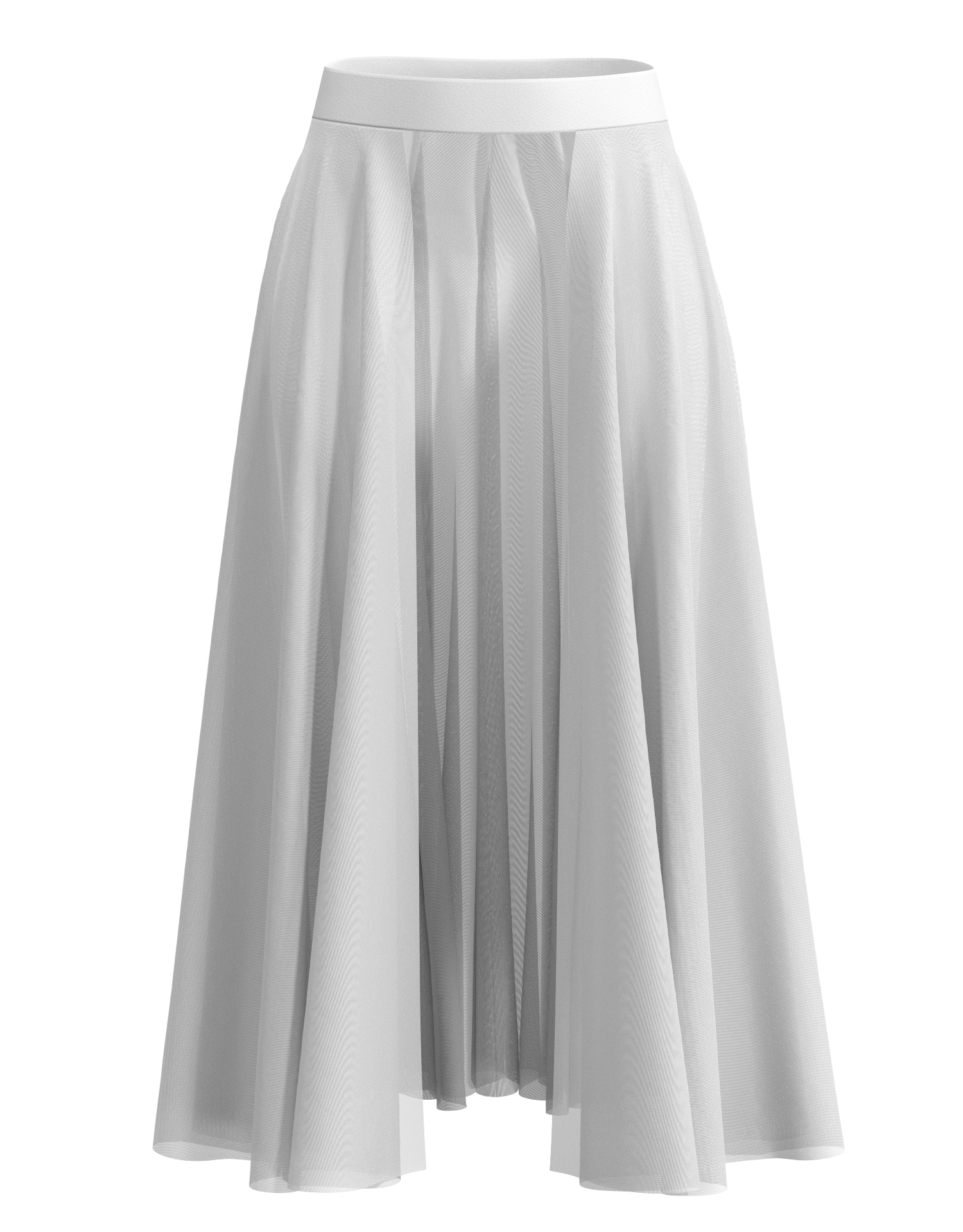 Long Mesh Open Skirt