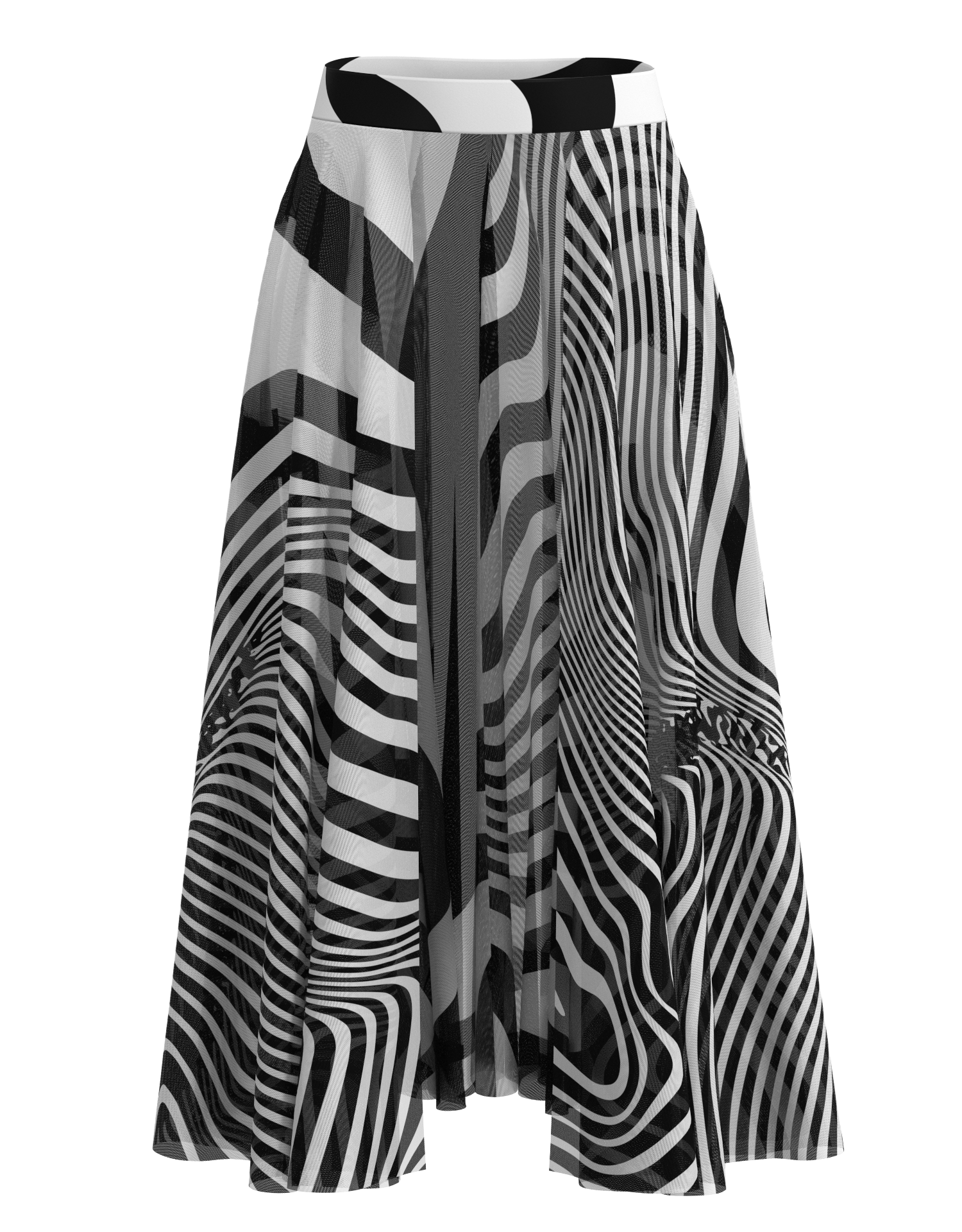 Long Mesh Open Skirt