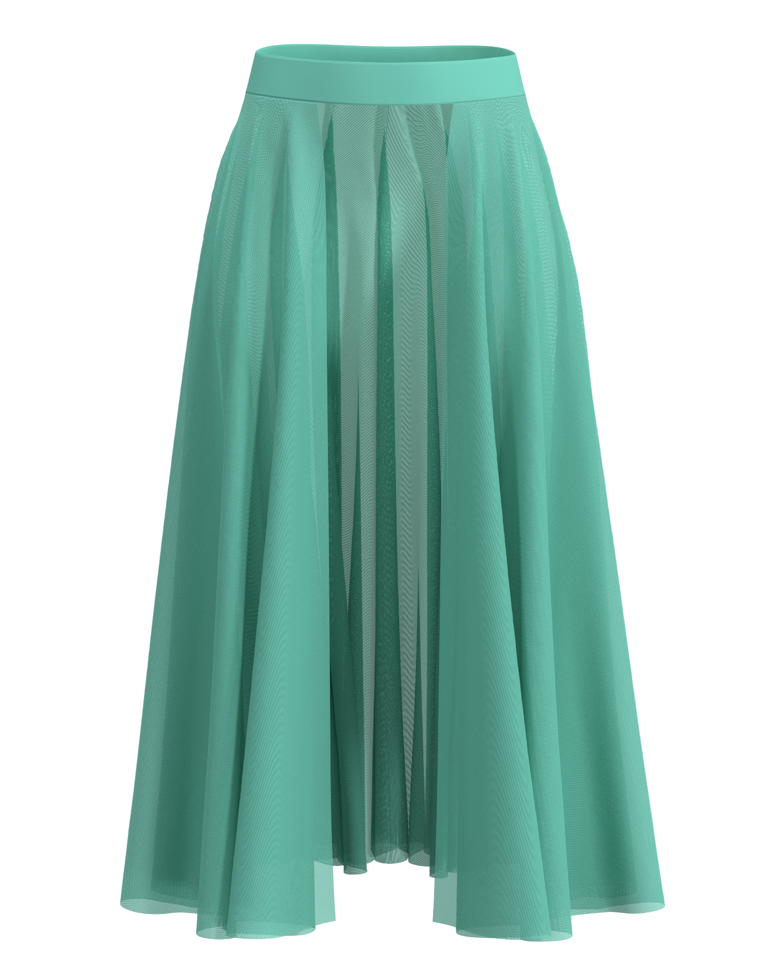 Long Mesh Open Skirt