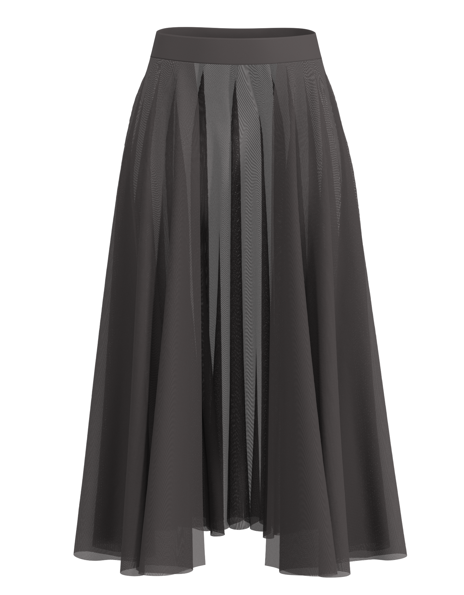 Long Mesh Open Skirt