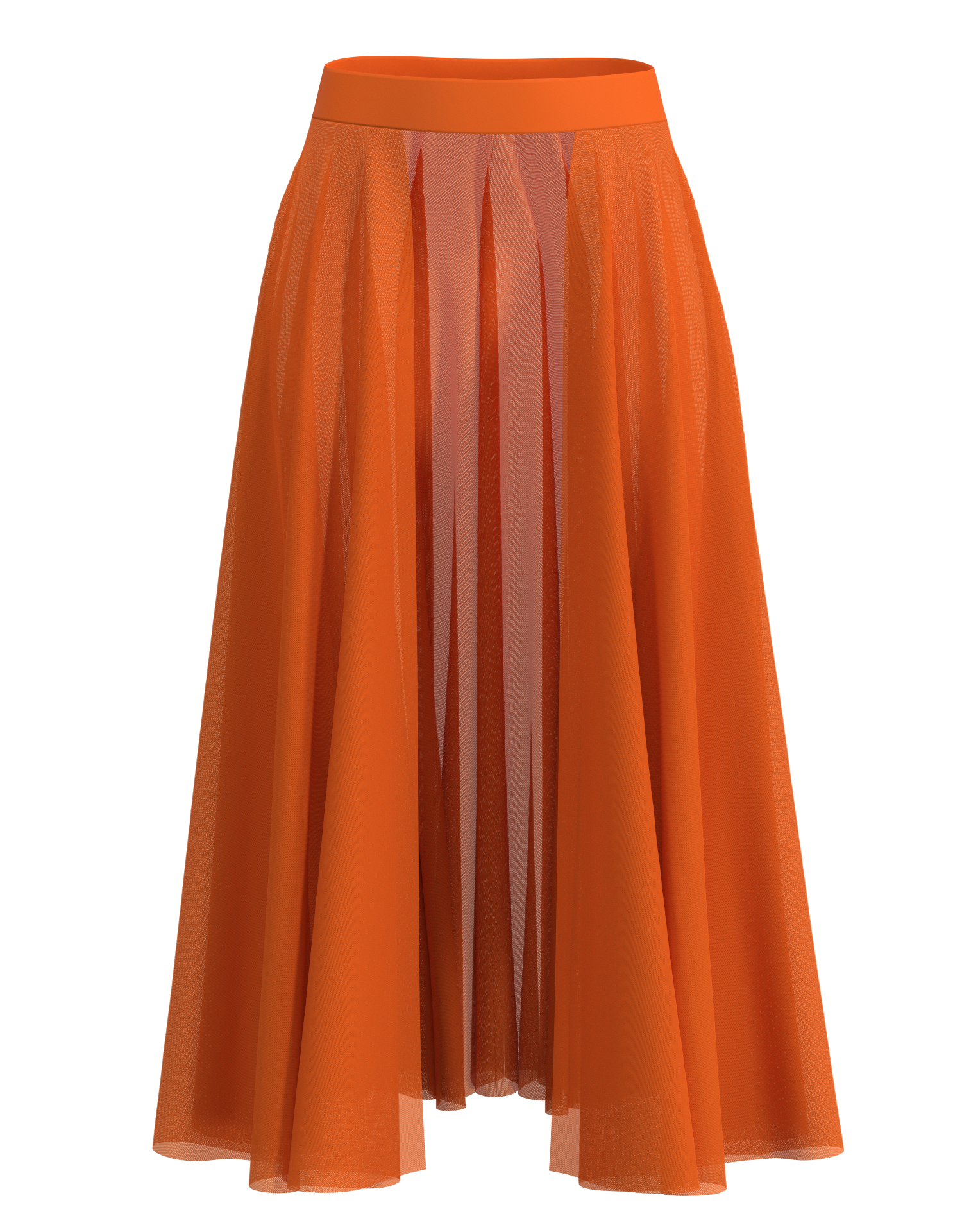 Long Mesh Open Skirt