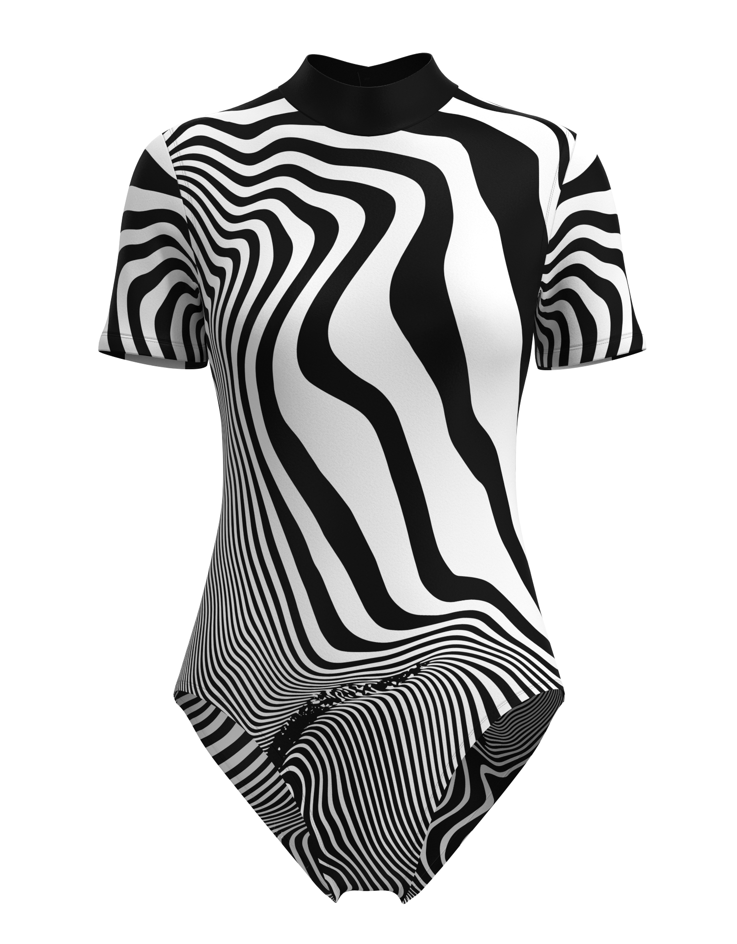 Mock Neck Short Sleeve Leotard