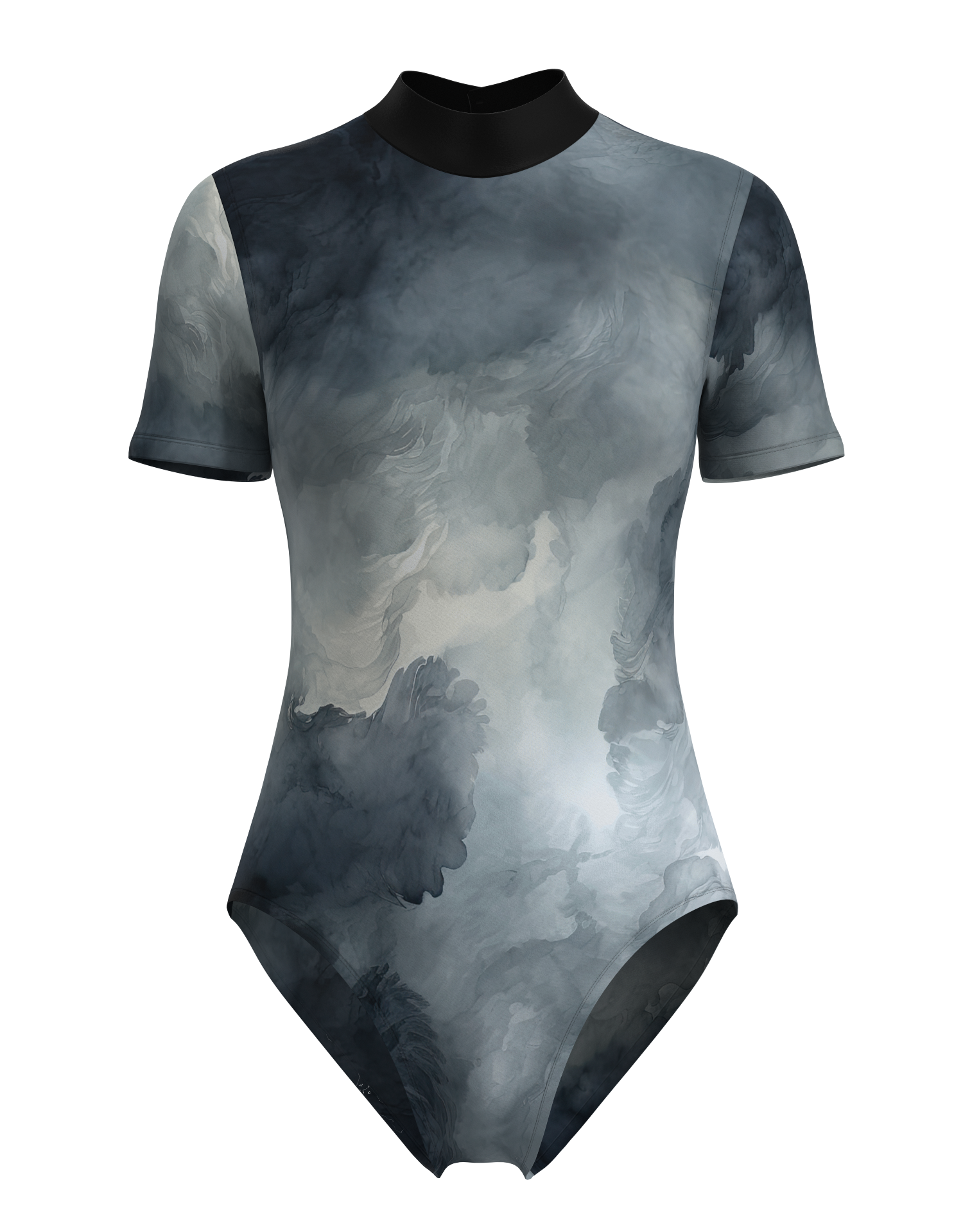 Mock Neck Short Sleeve Leotard