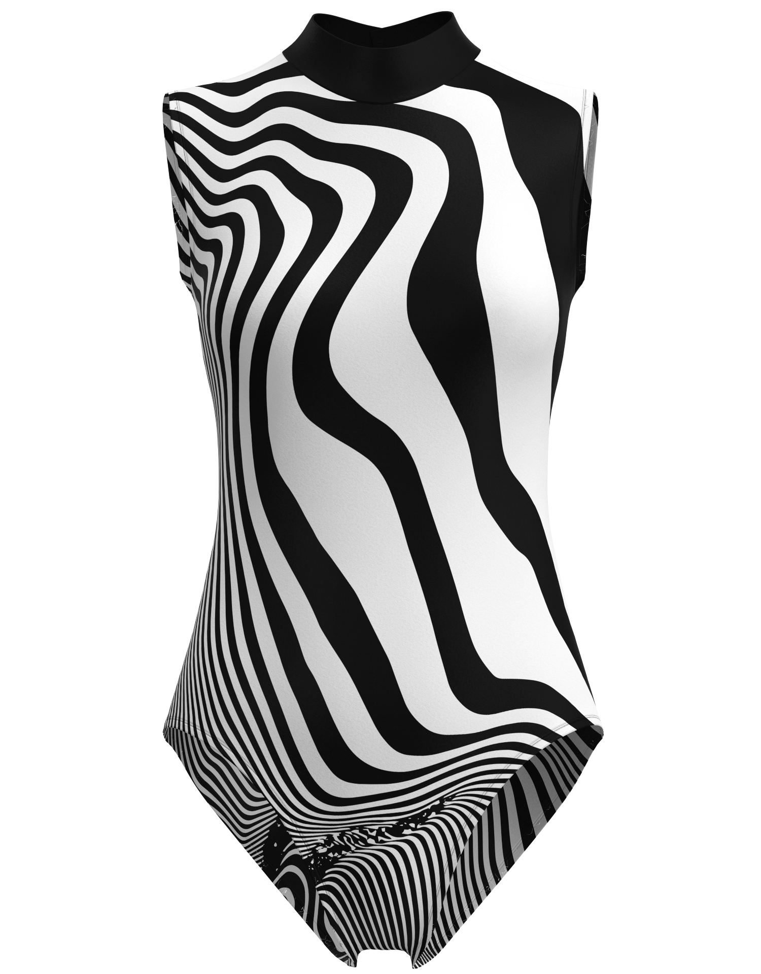 Mock Neck Sleeveless Leotard