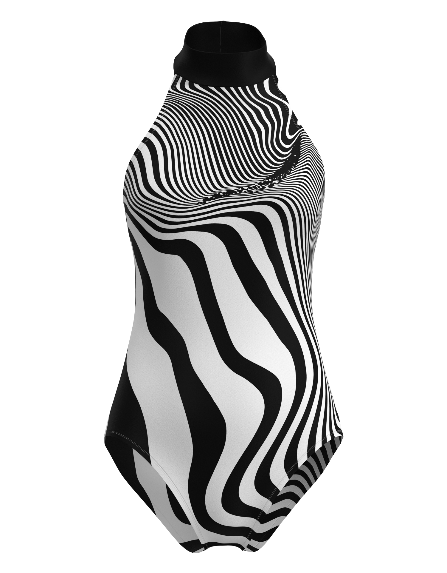 Mock Neck Halter Leotard