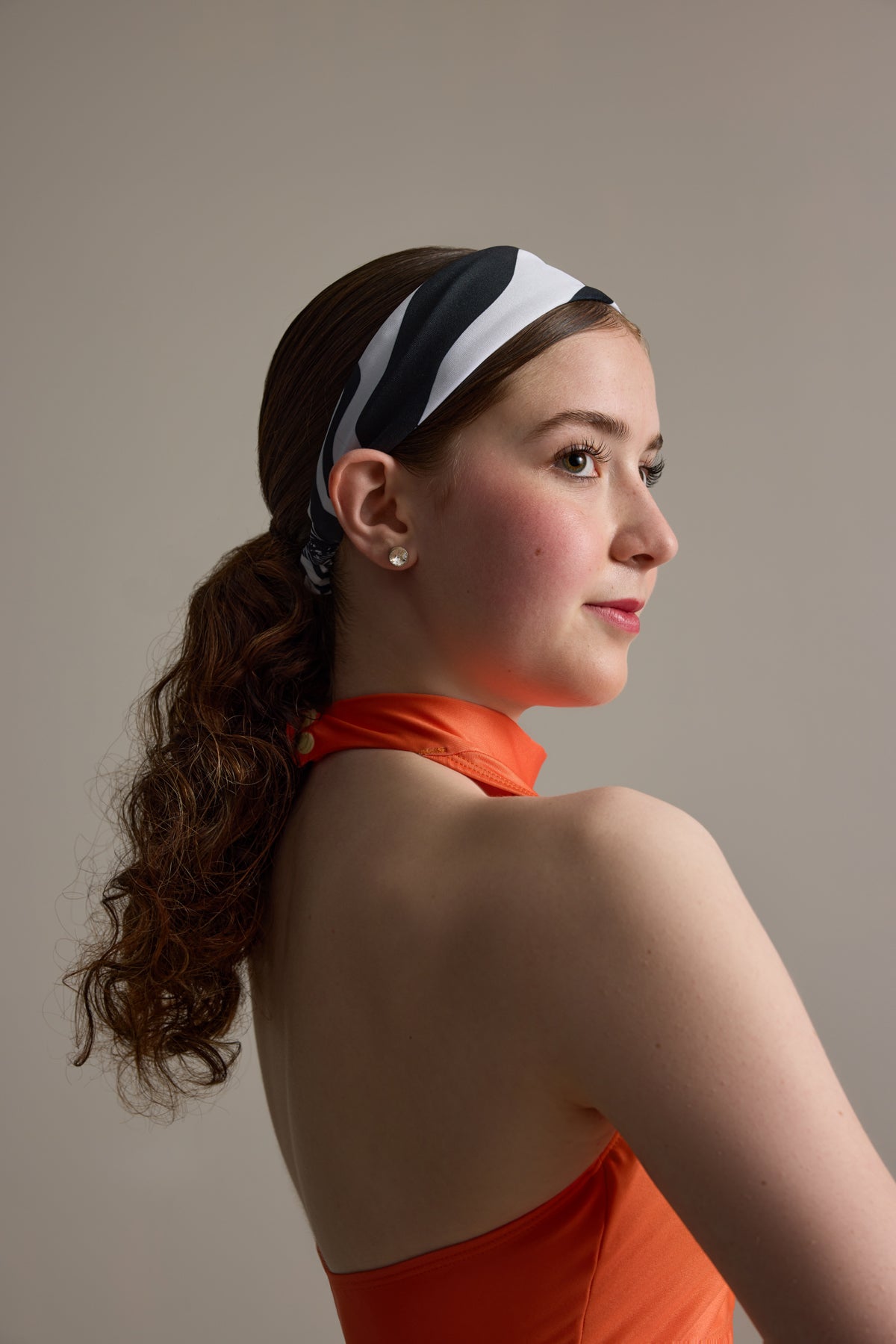 Mock Neck Halter Crop Top