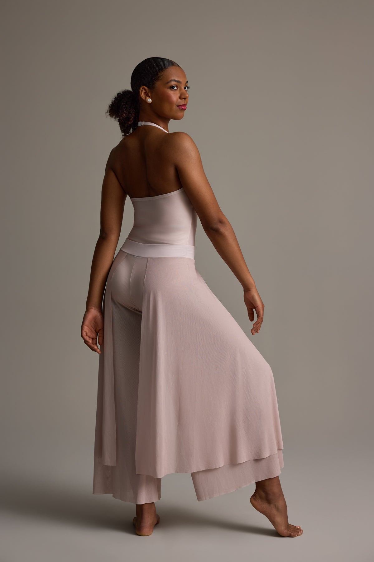 Double Layer Mesh Palazzo Pants