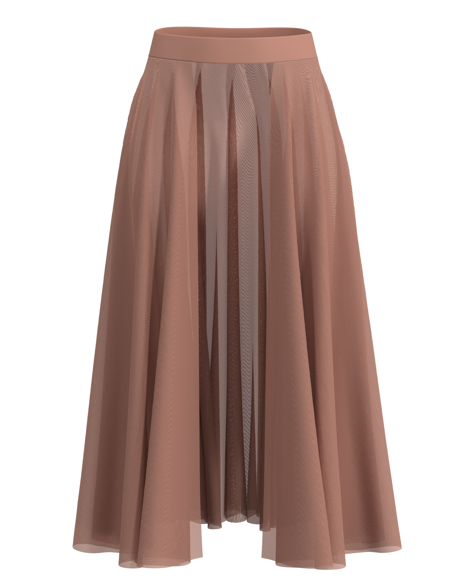 Long Mesh Open Skirt