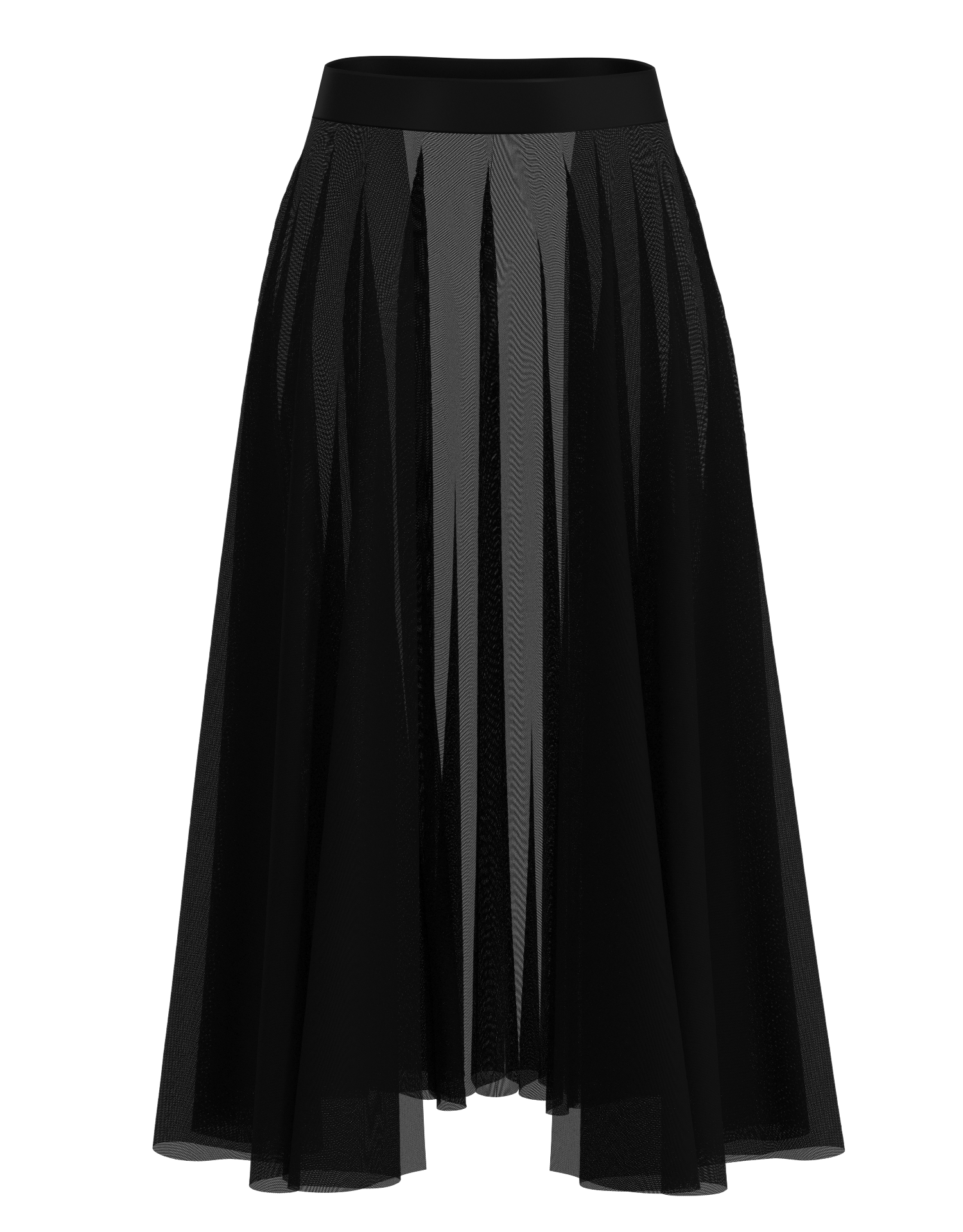 Long Mesh Open Skirt